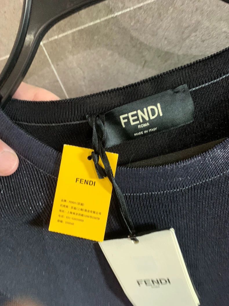 Fendi Fendi Short Sleeve Shirt in Navy Color Size US M / EU 48-50 / 2 - 2 Thumbnail