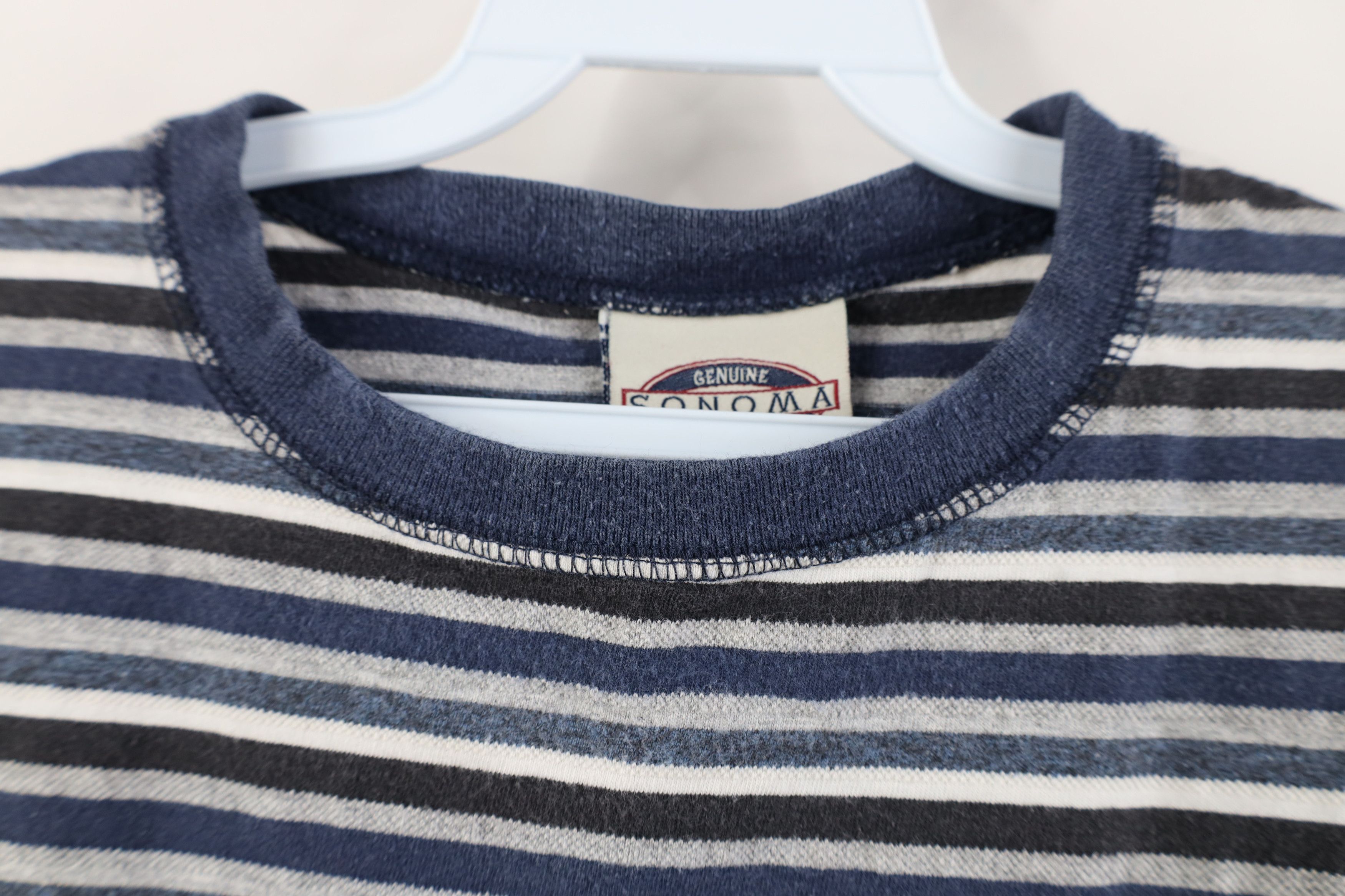 Vintage Vintage 90s Streetwear Ribbed Knit Short Sleeve T-Shirt USA Size US L / EU 52-54 / 3 - 4 Thumbnail