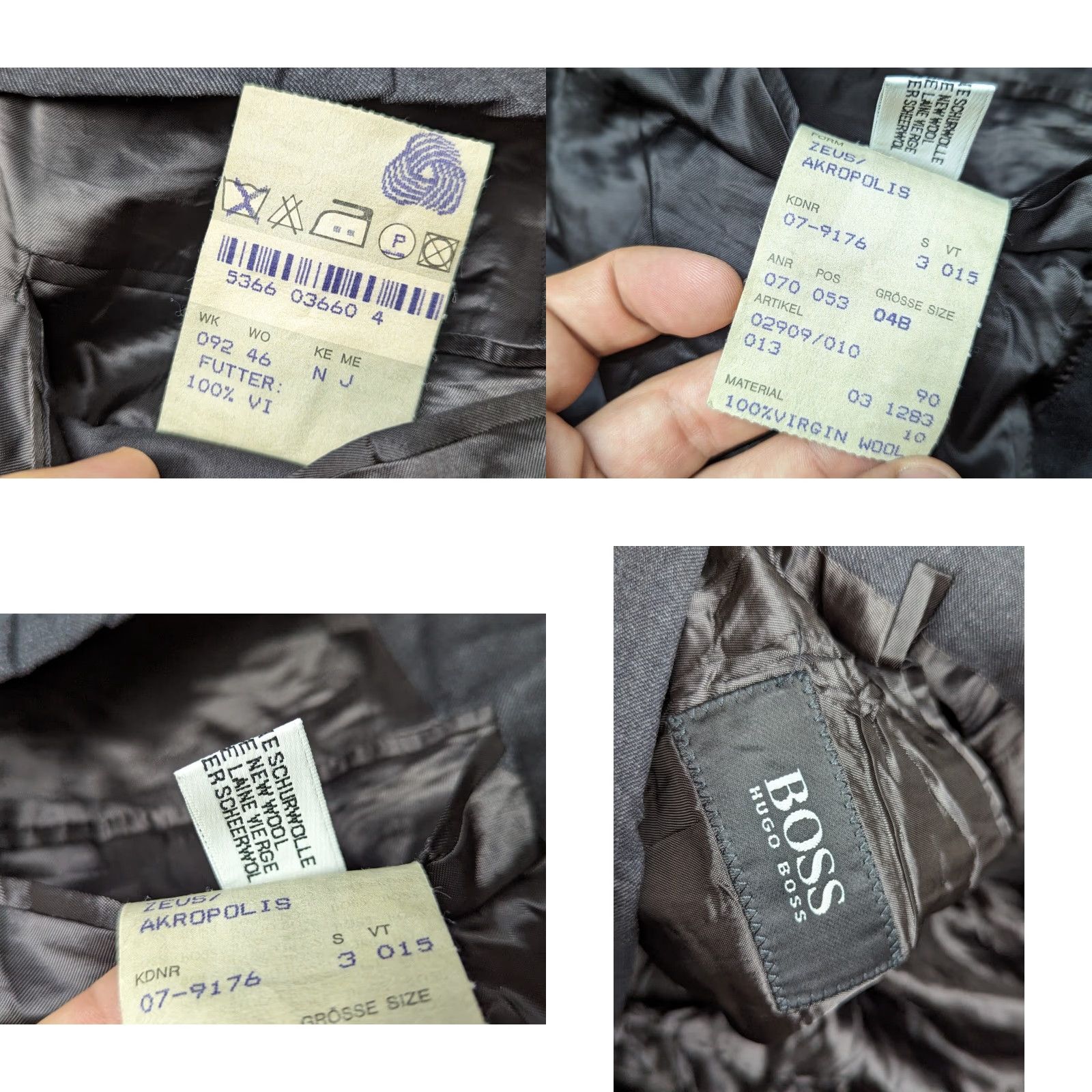 Hugo Boss VINTAGE Hugo Boss Blazer Jacket Mens 48 Wool Black Size 48R - 8 Thumbnail
