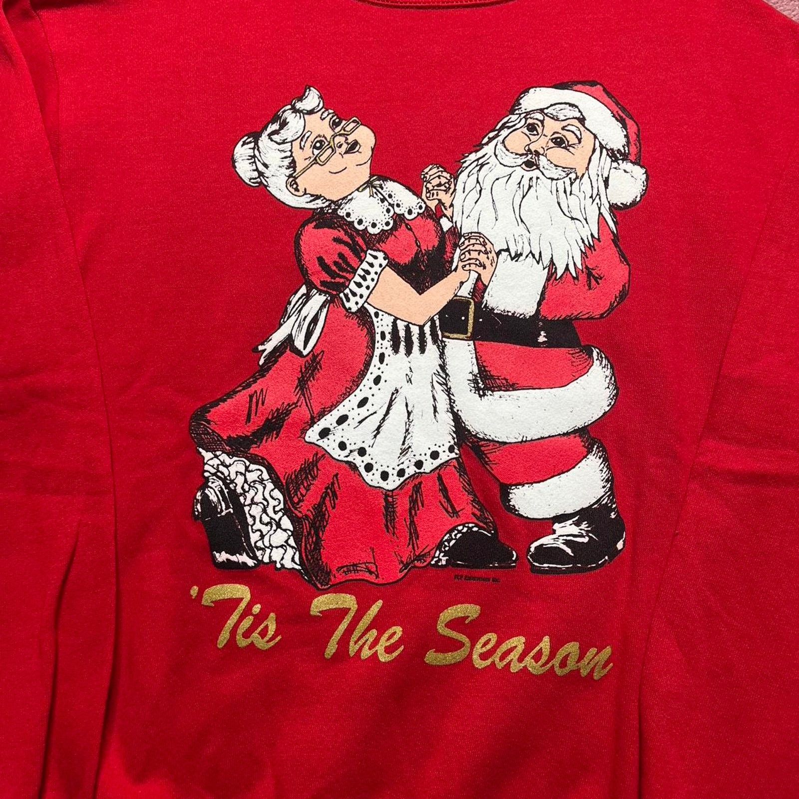 Vintage Vintage 90’s Santa Claus Tis The Season Graphic Sweatshirt Size US M / EU 48-50 / 2 - 2 Thumbnail