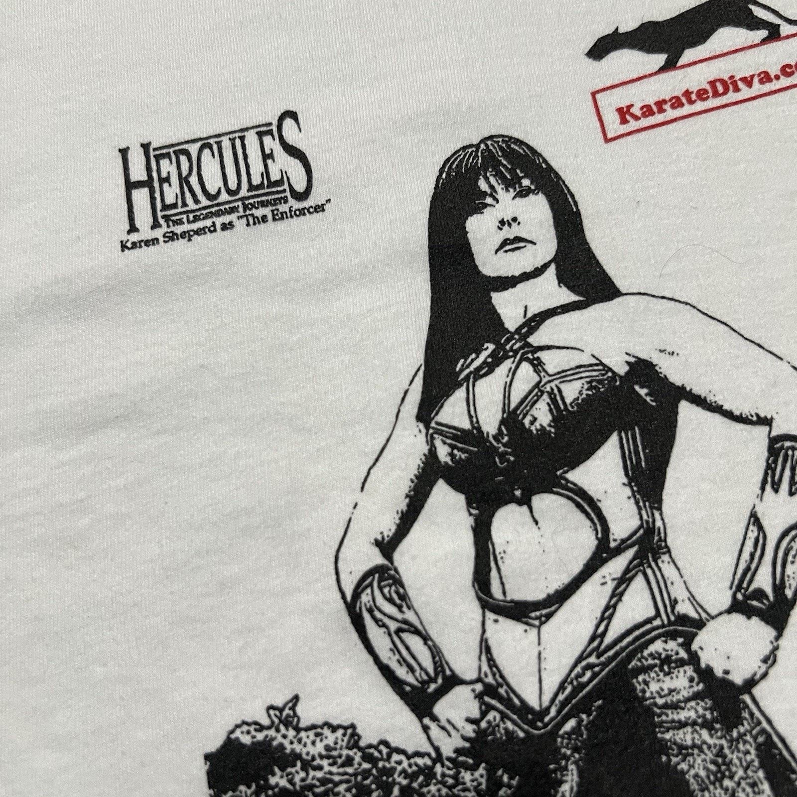 Hanes VTG Hercules The Legendary Journeys T Shirt Karen Sheperd Size US XL / EU 56 / 4 - 4 Thumbnail