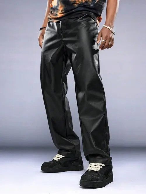 Japanese Brand × Vintage Vintage RETRO Casual leather pants Size US 36 / EU 52 - 1 Thumbnail