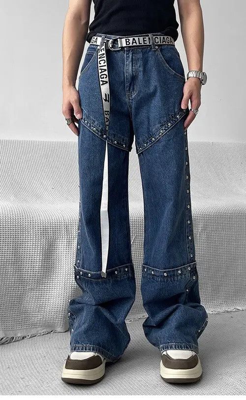 Japanese Brand Retro punk denim pants Size US 31 - 6 Thumbnail
