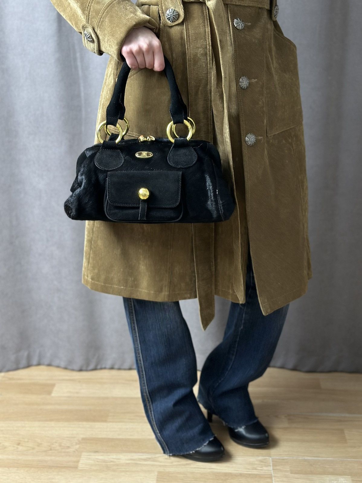 Celine Vintage 90s Fur Bag Celine Hobo IfSixWasNine Y2K AvantGarde Size ONE SIZE - 7 Thumbnail
