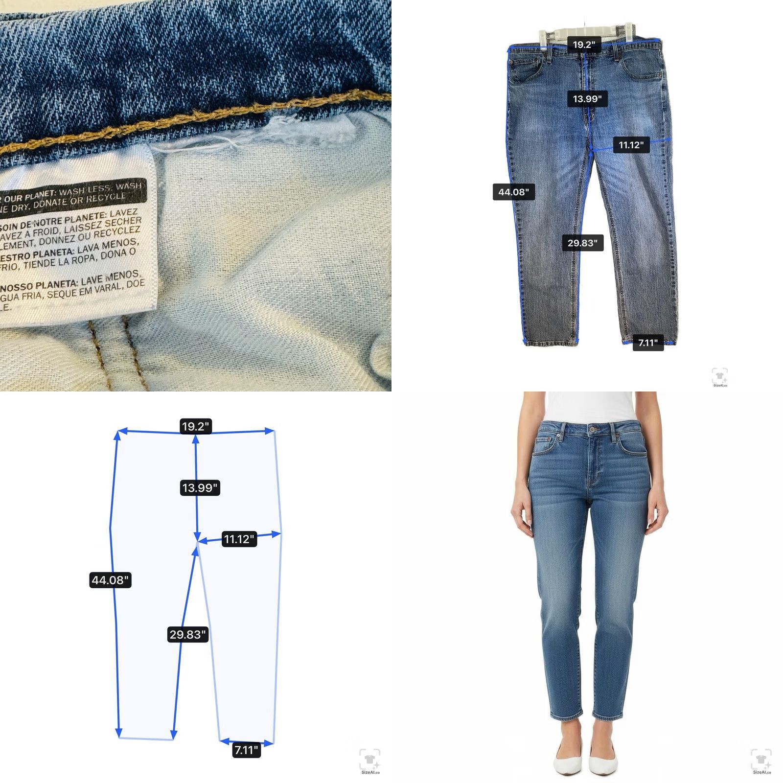 Levi's Levi's 541 Jeans Mens 38x30 Blue Medium Wash Tapered Athletic Zip Fly Denim 5-Pocket Logo Size US 38 / EU 54 - 8 Thumbnail