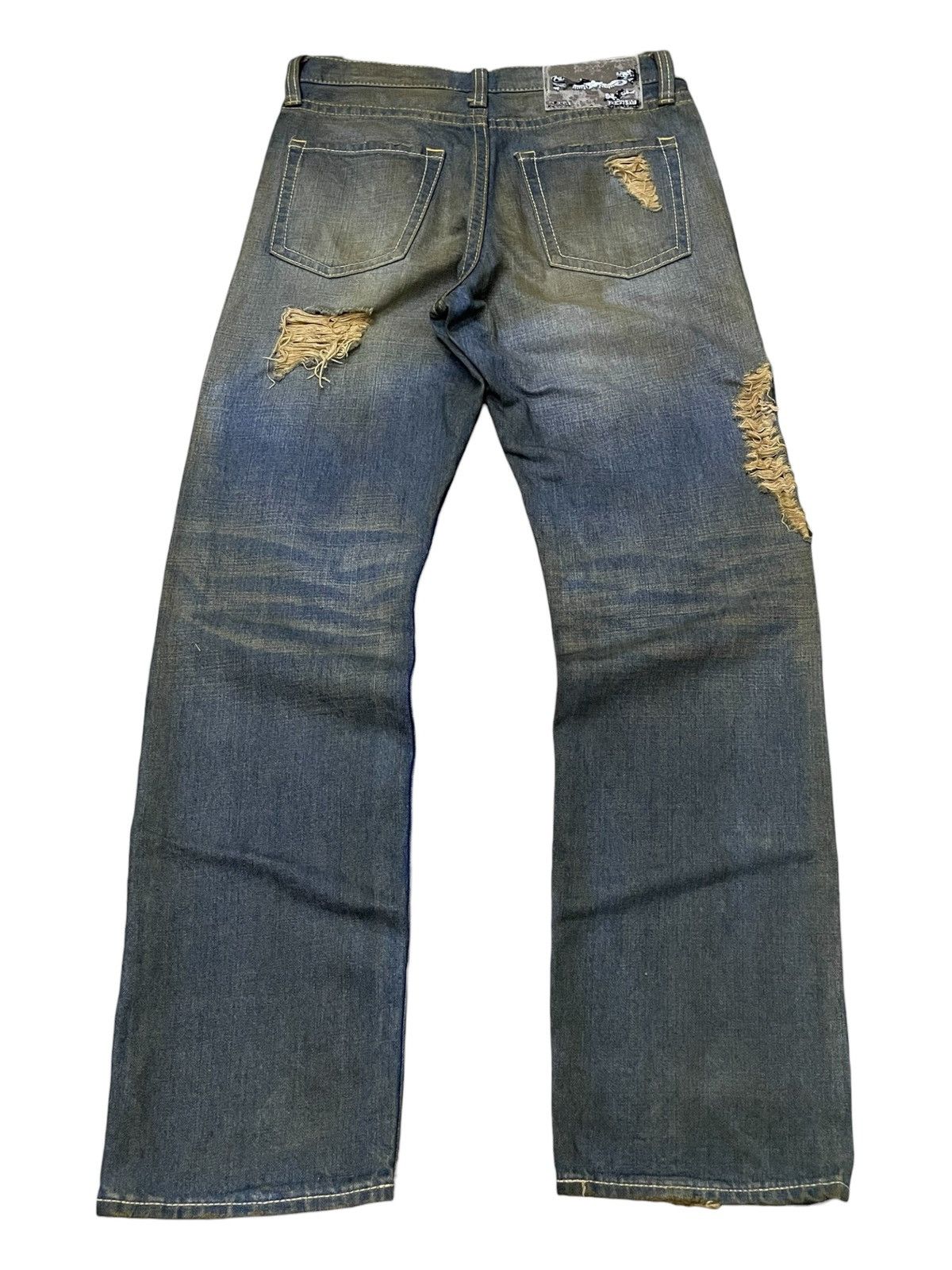 Hysteric Glamour × In The Attic Co&Lu Japan Mud Wash Distressed Jeans Size US 30 / EU 46 - 2 Thumbnail