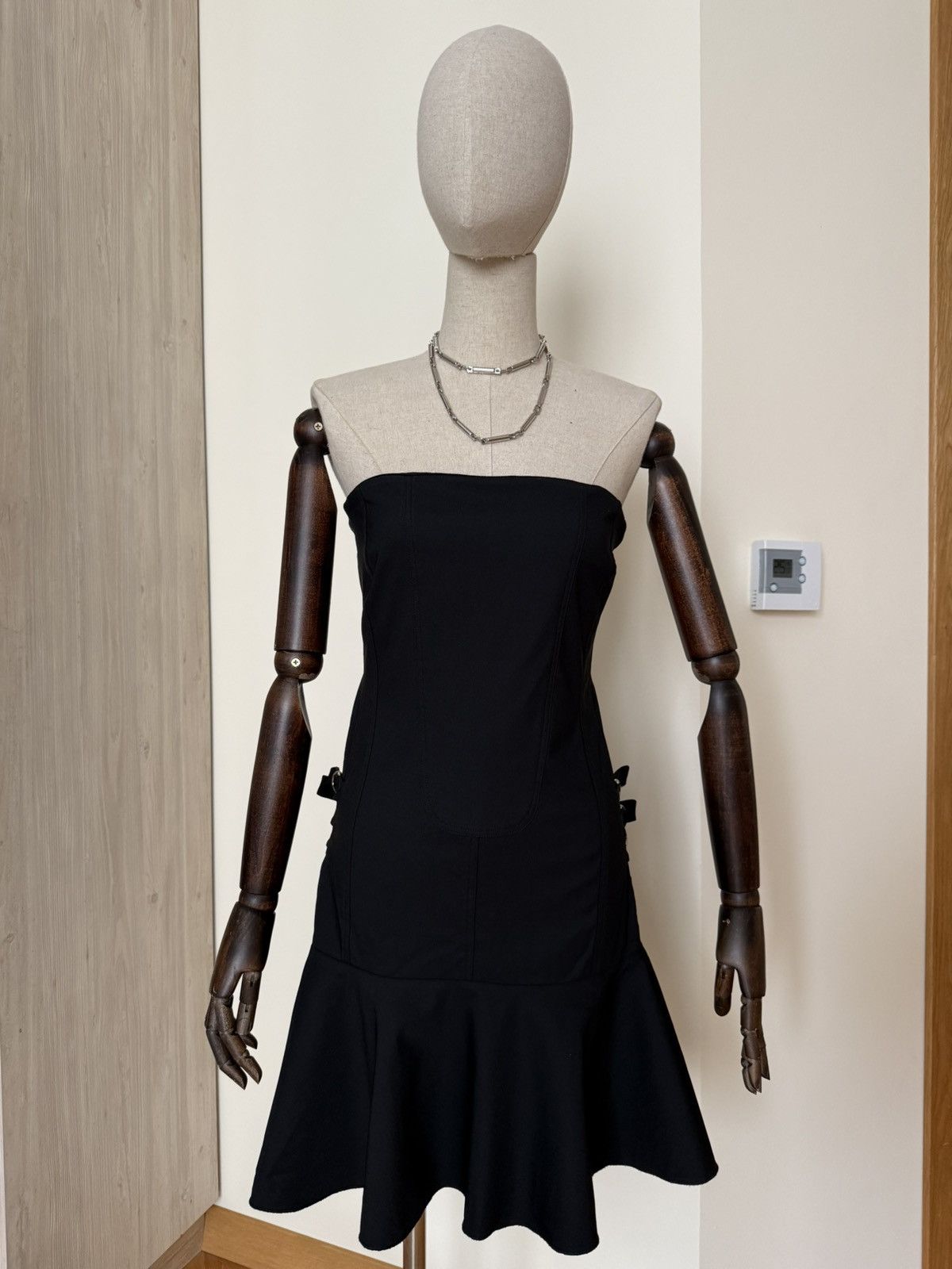 Other Flavio Castellani Black Strapless Mini Dress Y2K Italy Size M / US 6-8 / IT 42-44 - 1 Thumbnail