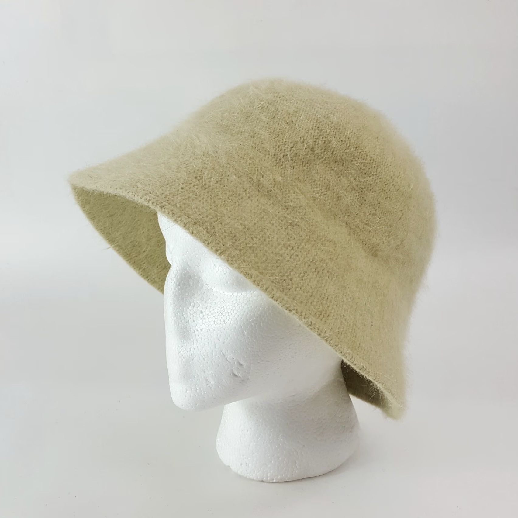 Vintage VINTAGE Y2K Green Angora Bucket Hat Size M Preppy Cute Wide Brim Women 90s Retro Size ONE SIZE - 7 Thumbnail