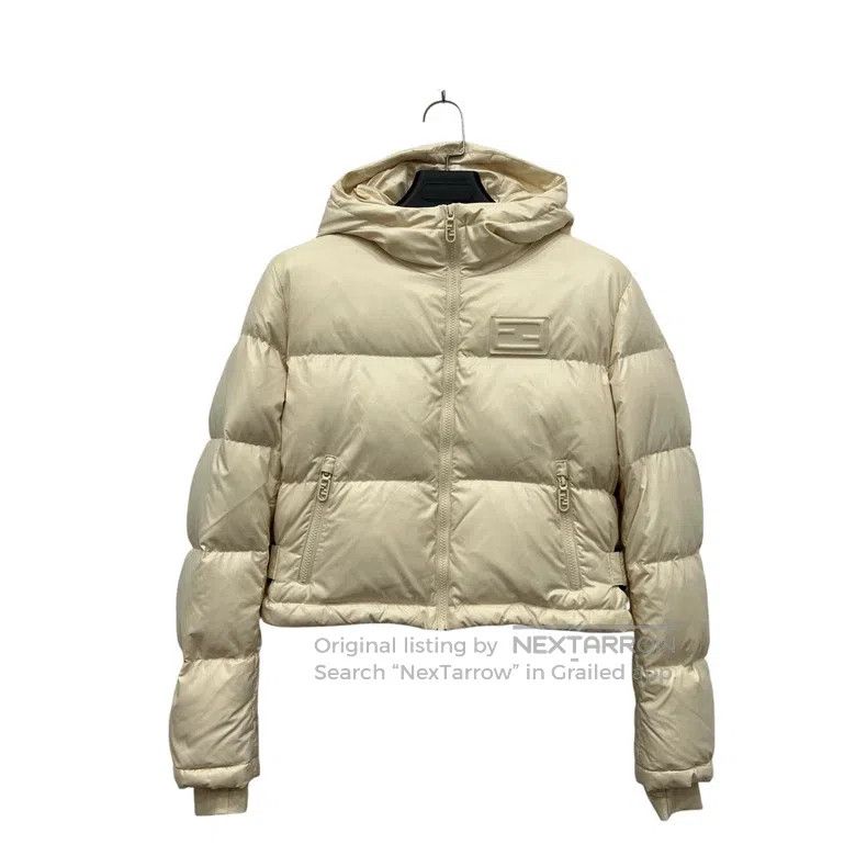 Fendi Fendi Beige hooded down jacket Size M / US 6-8 / IT 42-44 - 1 Thumbnail