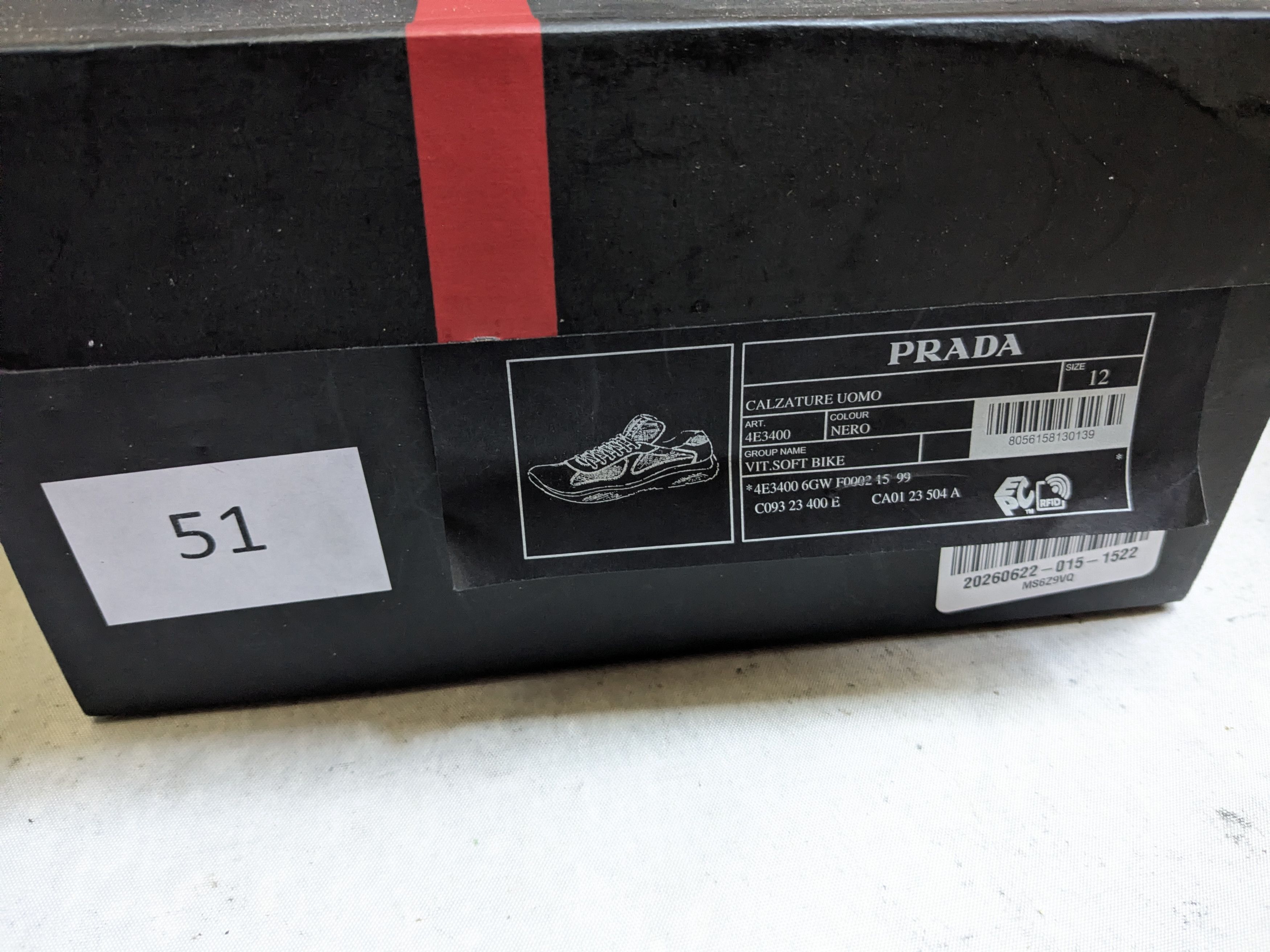 Prada Prada America's Cup Sneakers Black Red 13 Low Tops Leather Size US 13 / EU 46 - 17 Thumbnail