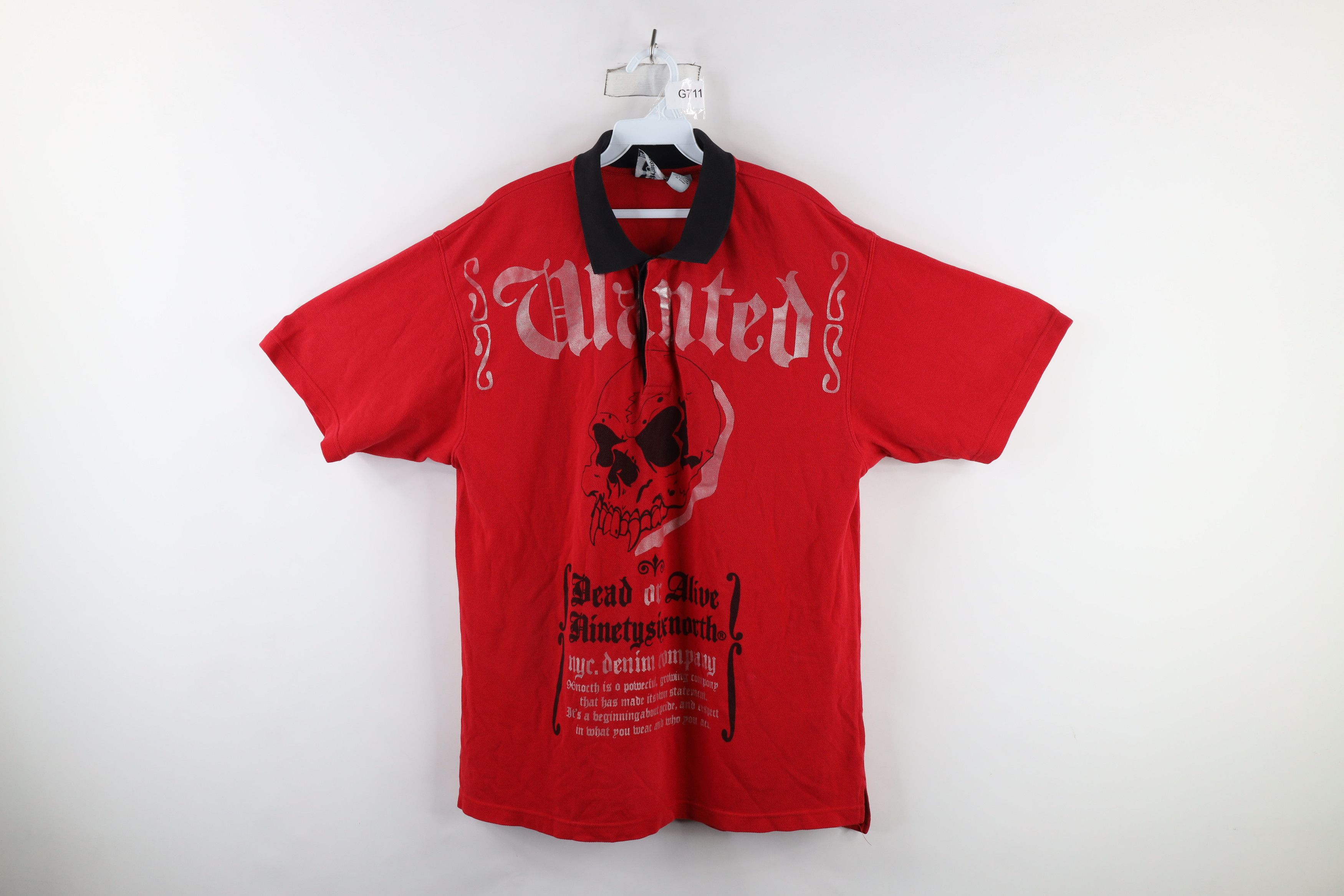 Vintage Vintage Y2K Streetwear Skull UFC MMA Fighting Polo Red Size US M / EU 48-50 / 2 - 1 Thumbnail