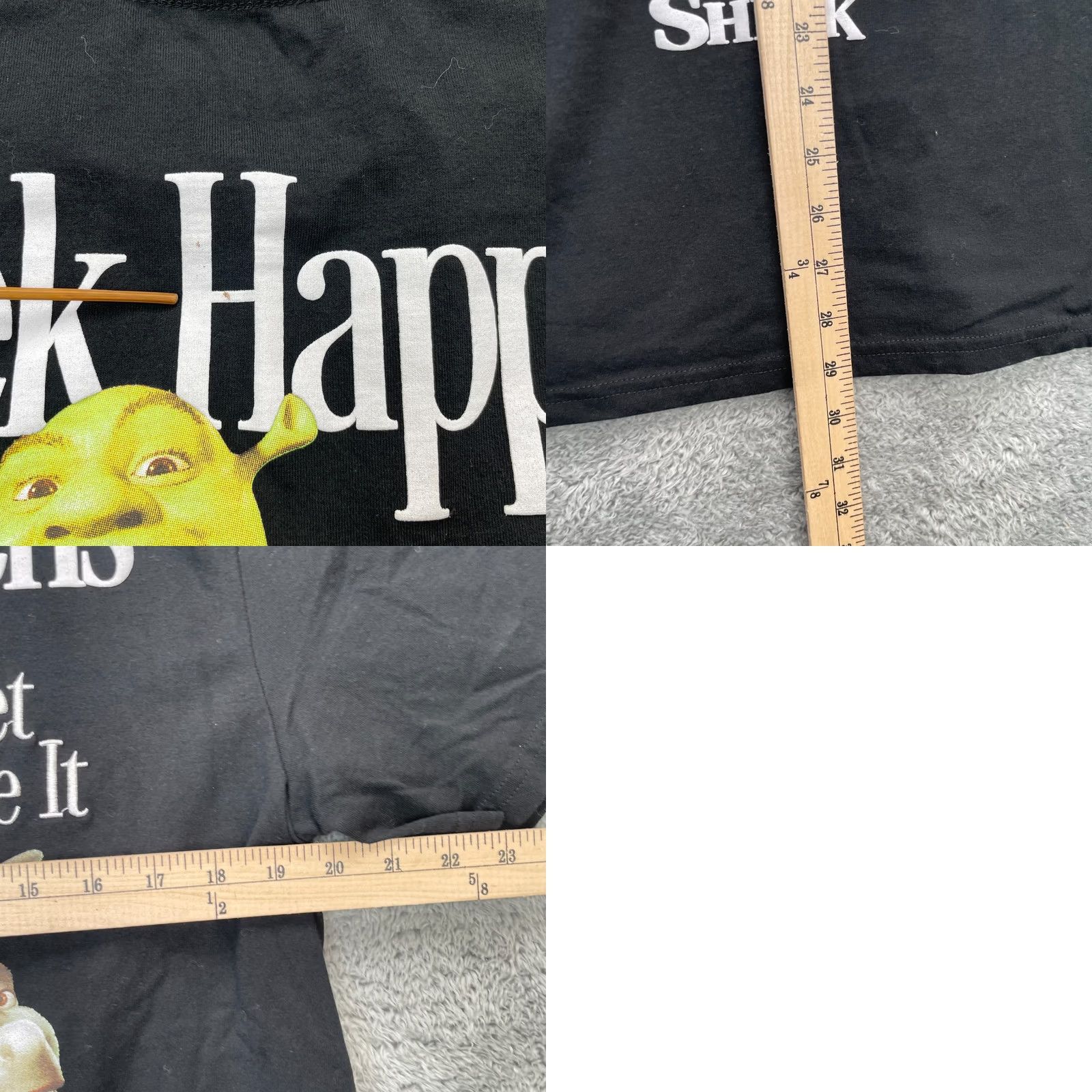 Vintage Shrek Shirt Mens XL Black Dreamworks Movie Promo Embroidered AOP Logo T-Shirt Crew Neck Short Sleeve Vac Vintage Size US XL / EU 56 / 4 - 8 Thumbnail
