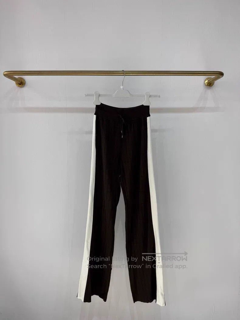 Hermes Hermes Charcoal Brown Glen Plaid Cashmere Knit Trousers Size 25" / US 0 / IT 36 - 1 Thumbnail