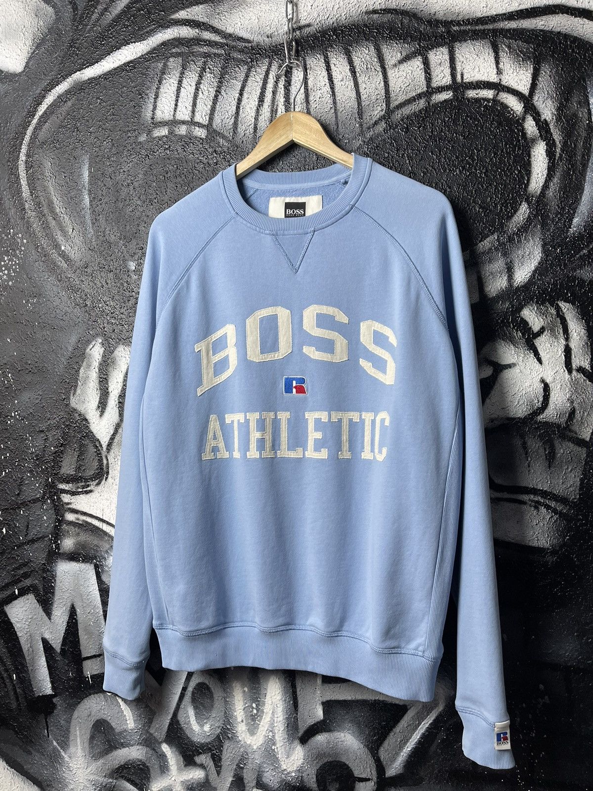 Hugo Boss Hugo Boss x Russel Athletic Crewneck Blue Sweatshirt Men’s Size US S / EU 44-46 / 1 - 1 Thumbnail