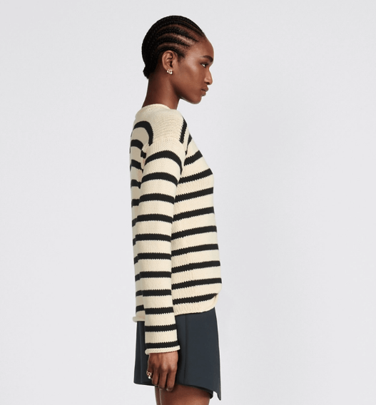 Dior o1w1db10525 054S22 Sweater in Ecru/Black Size M / US 6-8 / IT 42-44 - 5 Thumbnail