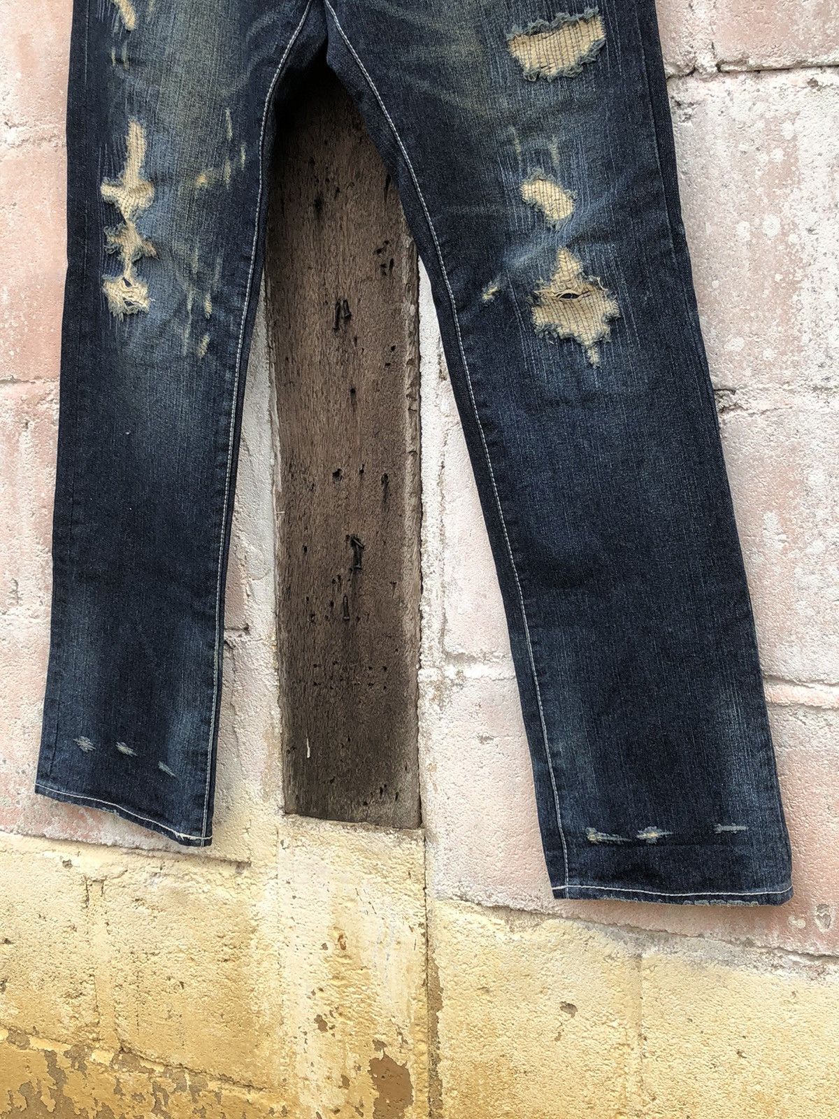 Japanese Brand Improve Destress Jeans Denim Nice Design Size US 32 / EU 48 - 5 Thumbnail