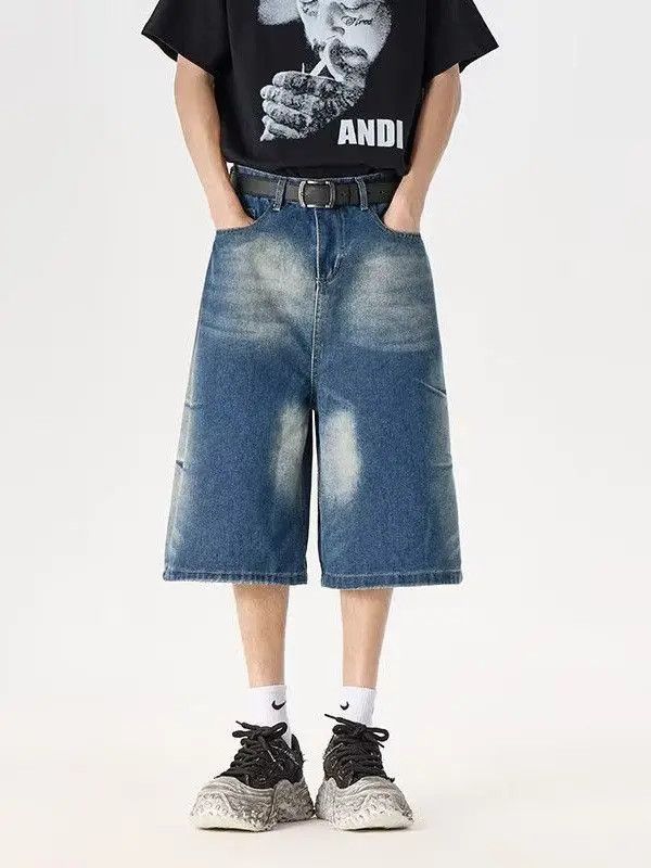 Japanese Brand Retro loose wide leg casual denim shorts Size US 32 / EU 48 - 5 Thumbnail
