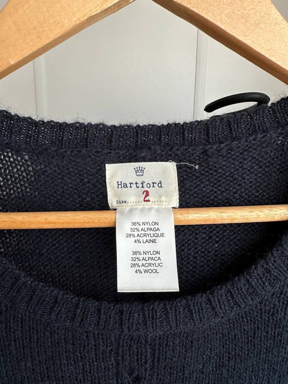 Japanese Brand × Vintage Vintage Hartford Wool Blue Poncho Sweater Size US M / EU 48-50 / 2 - 3 Thumbnail