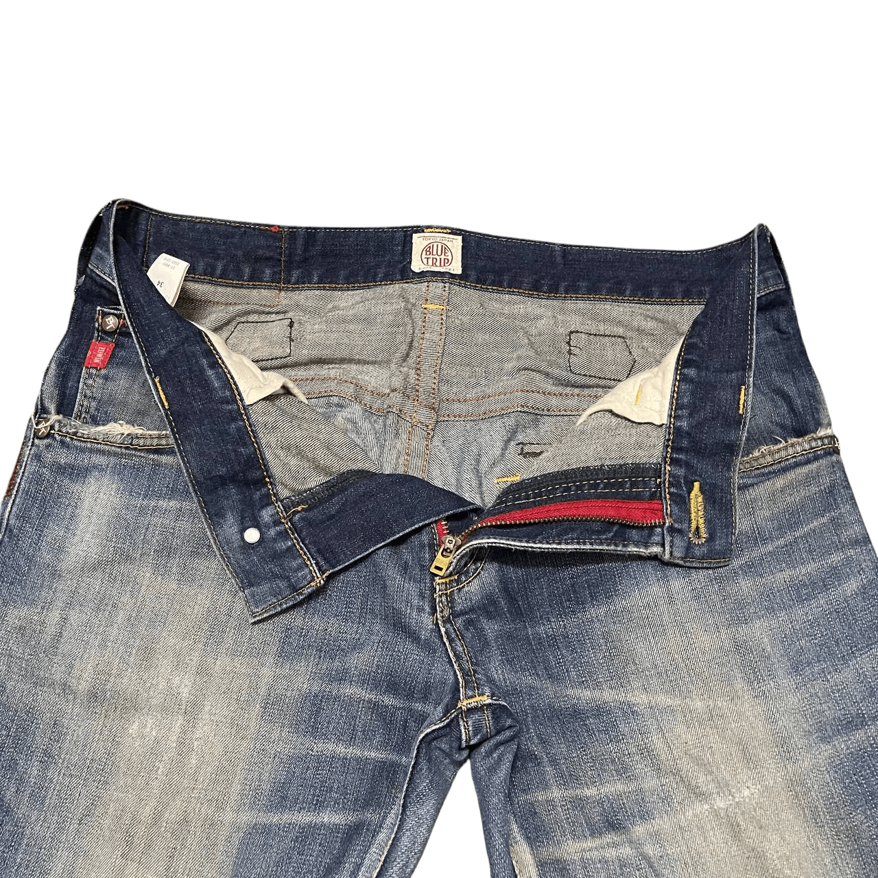 Edwin Vintage Edwin Blue Trip Flared Denim Jeans Size US 34 / EU 50 - 9 Thumbnail