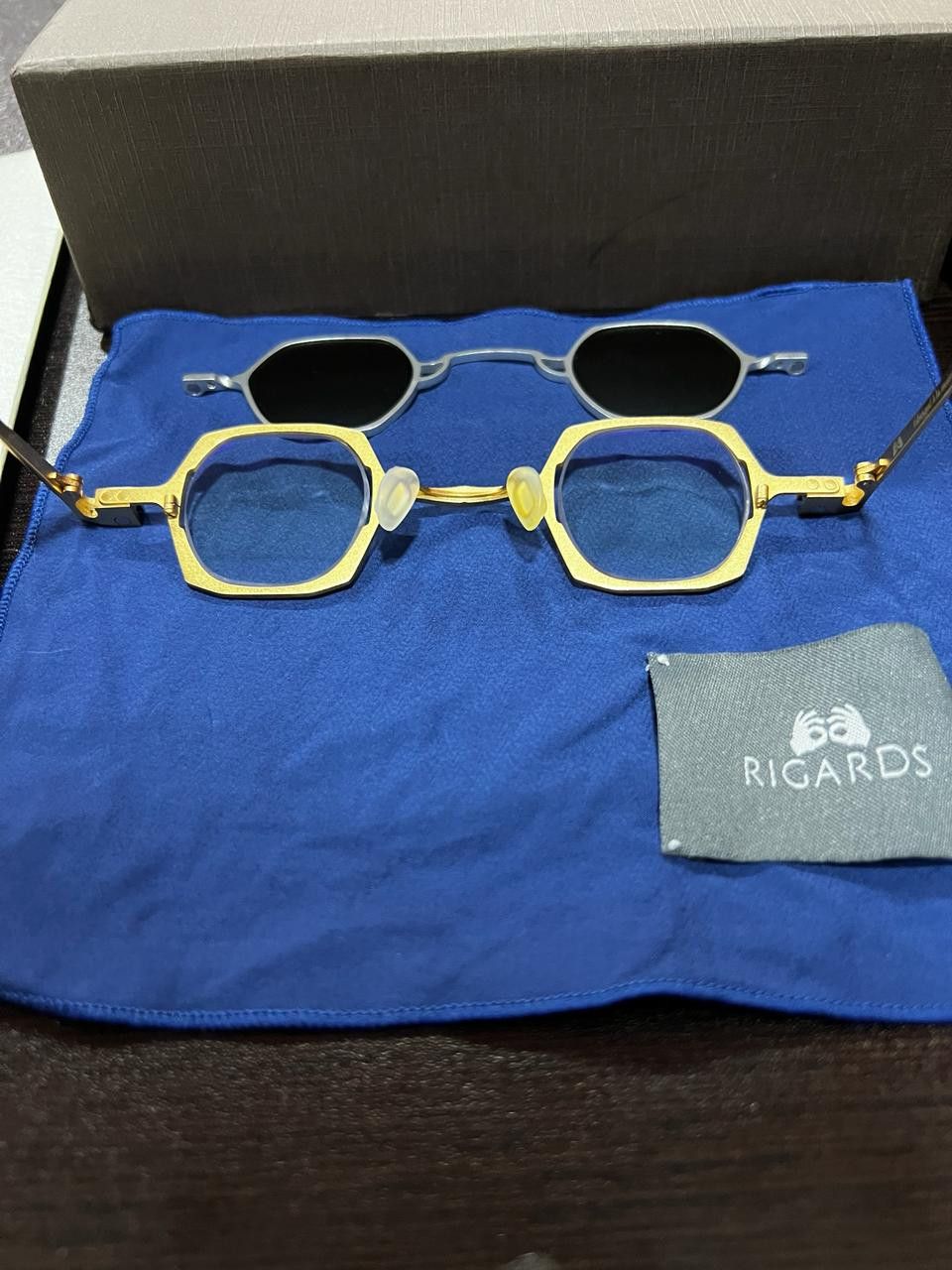 Rigards RIGARDS - RG1921TI MAD SCIENTIST - GOLD FRAME + SILVER CLIP Size ONE SIZE - 5 Thumbnail