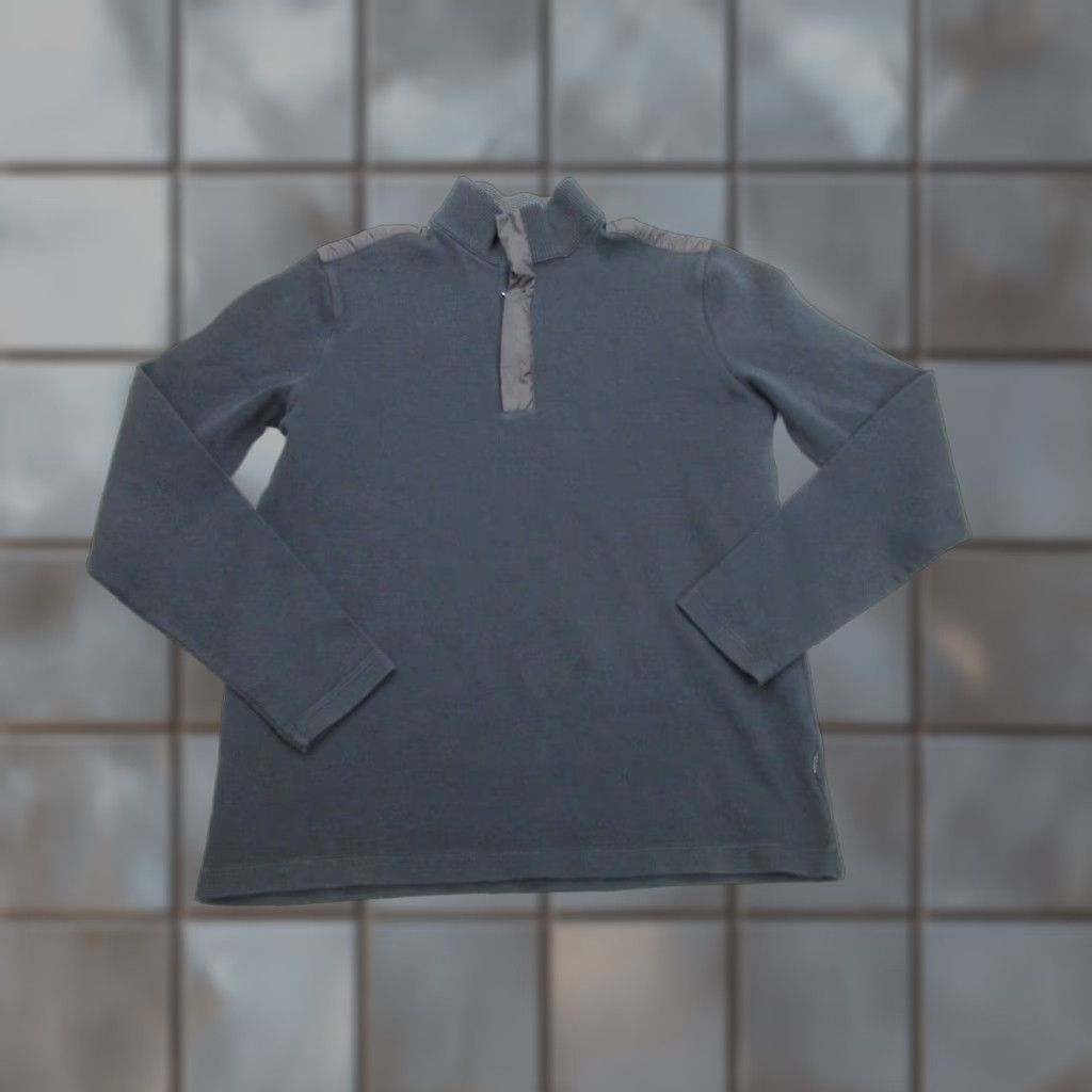 Hugo Boss HUGO BOSS Sweater Mens M Black 1/4 Zip Pullover Mock Knit Sweatshirt Adult Regular Knit Golf Shirt Size US M / EU 48-50 / 2 - 1 Thumbnail