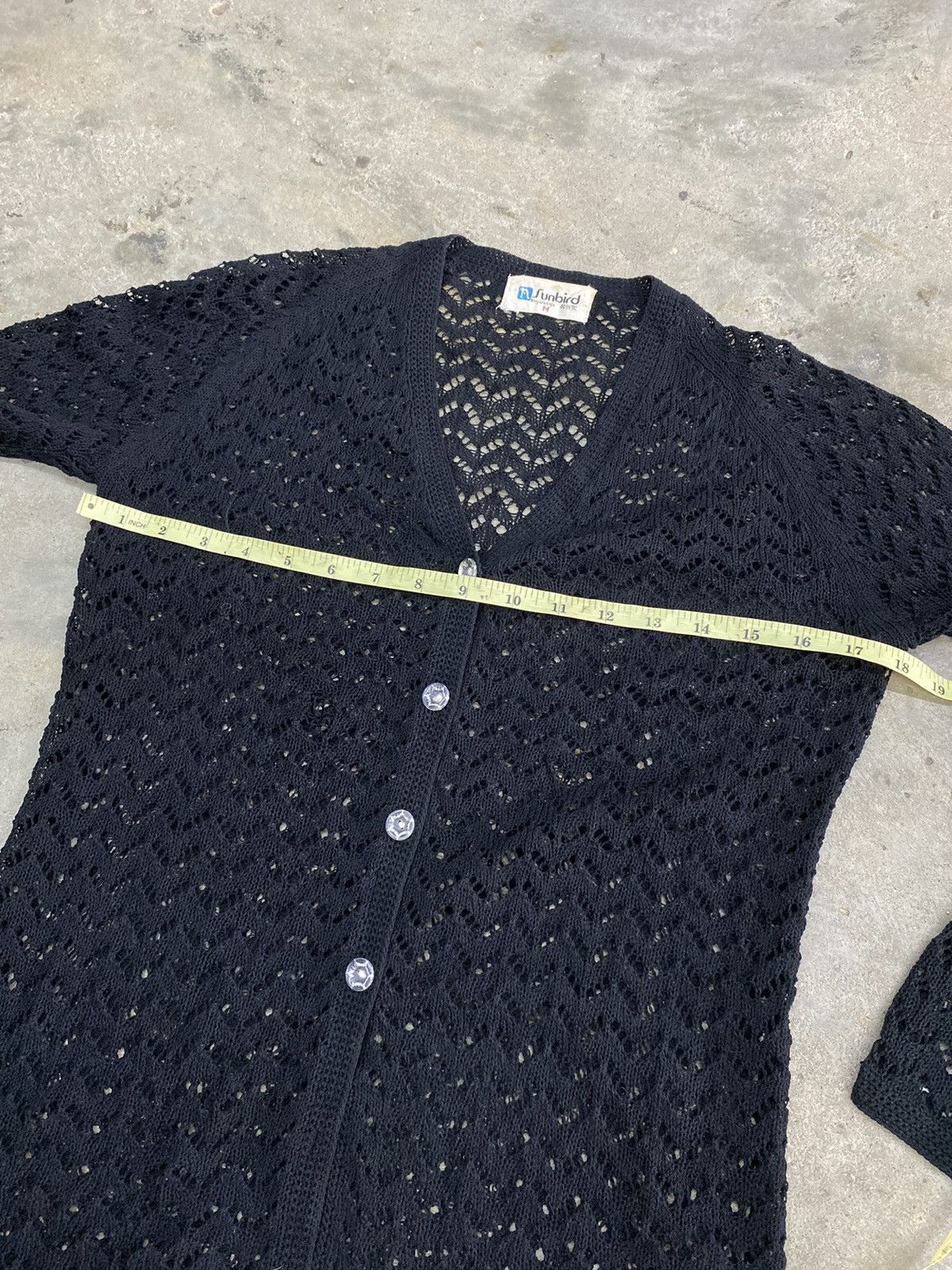Beauty Beast × Le Grande Bleu (L.G.B.) Y2K 2000s nagasakiya japan open knit fishnet cardigan Size S / US 4 / IT 40 - 15 Thumbnail