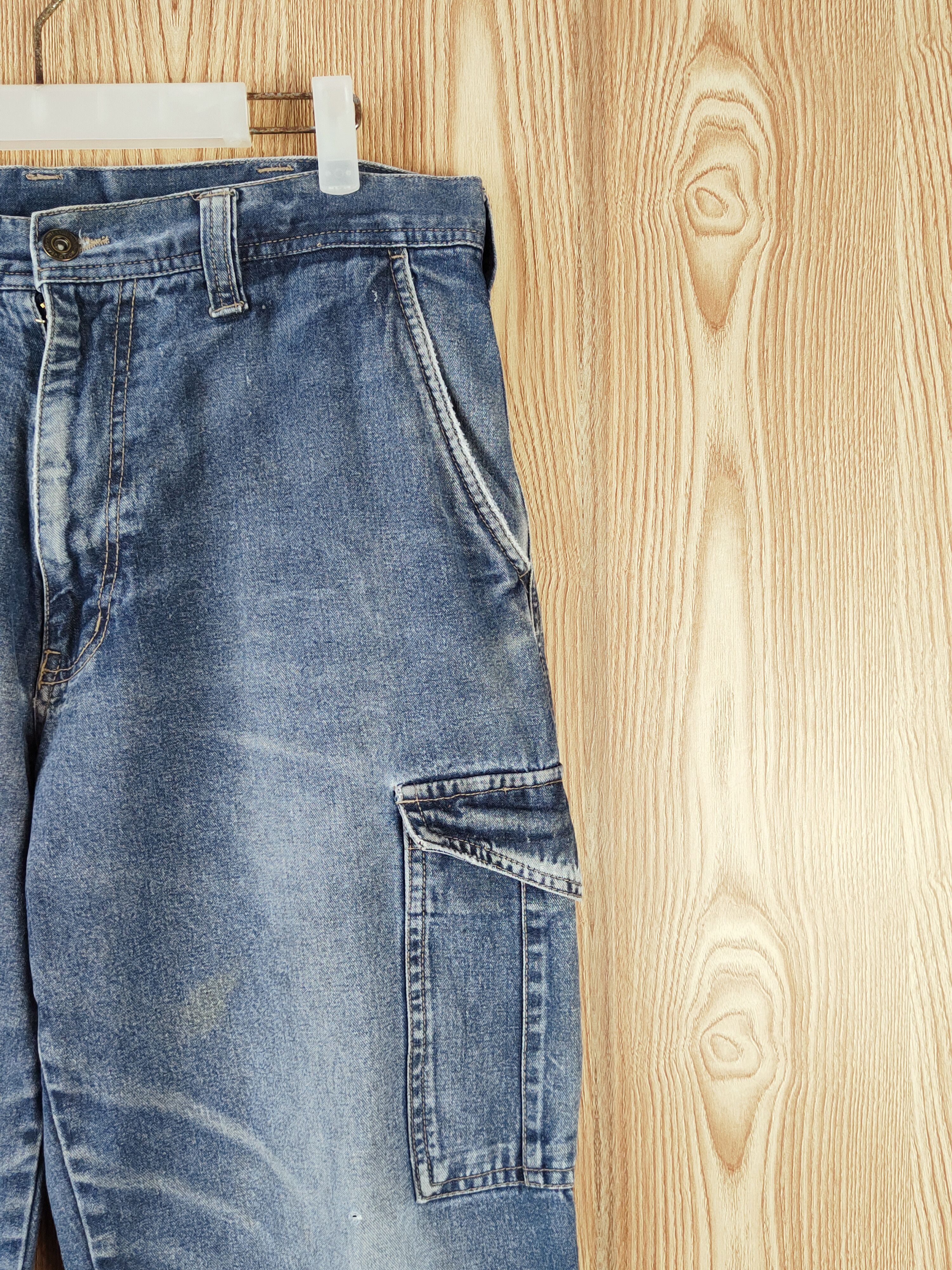 Japanese Brand Evenriver Dark Blue Faded Distressed Ripped Jeans #W612 Size US 34 / EU 50 - 5 Thumbnail