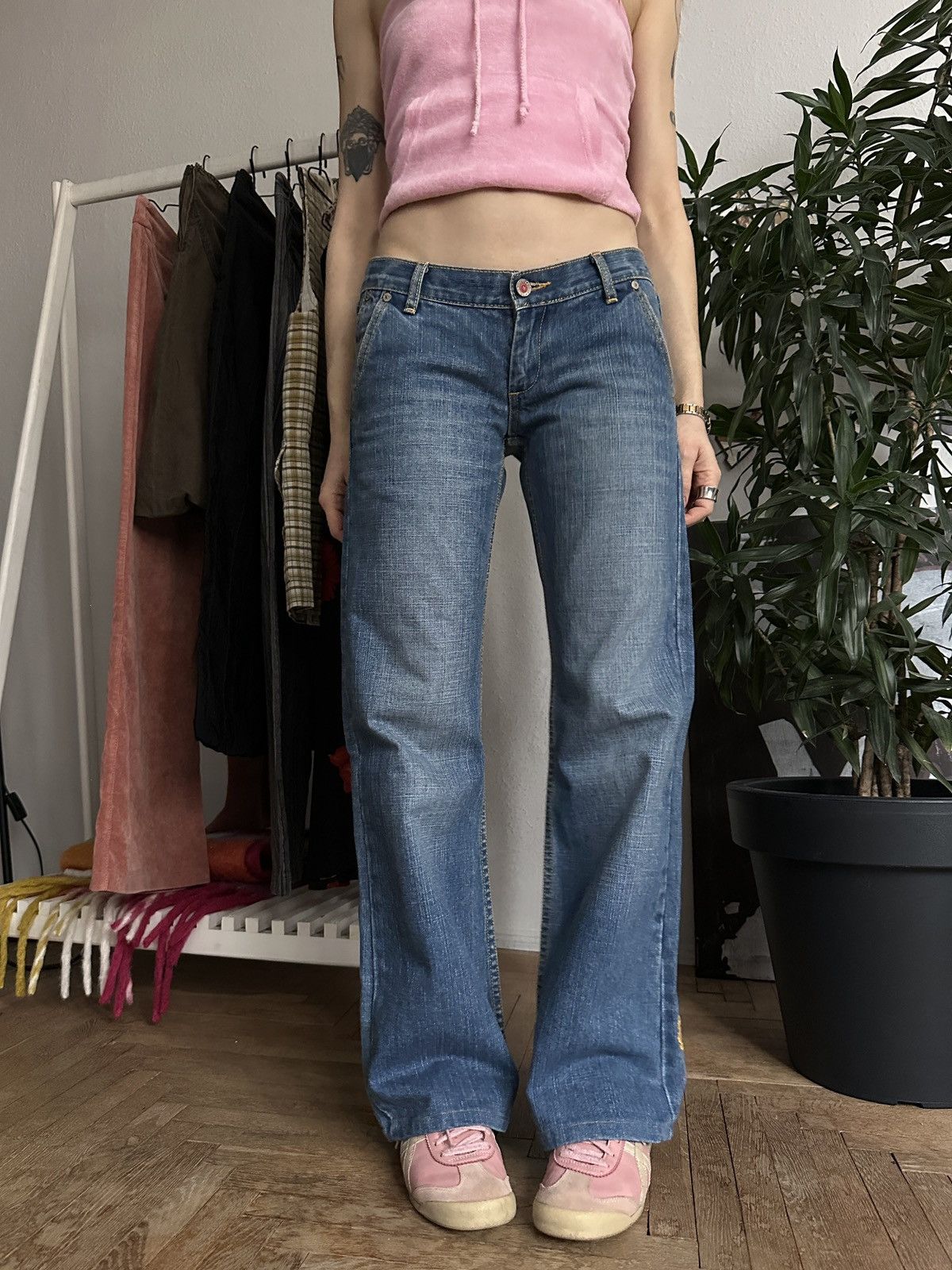 GSUS Sindustries × If Six Was Nine Vintage GSus Jeans Low Rise Washed Distressed Denim y2k Size 26" / US 2 / IT 38 - 3 Thumbnail
