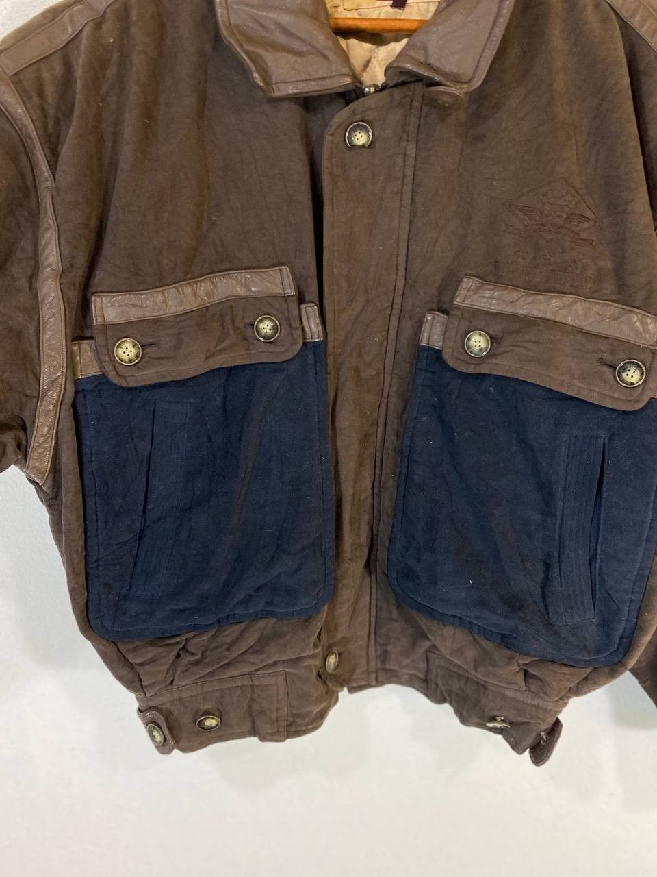 Vintage vintage dolce partially leather jacket nice design Size US XL / EU 56 / 4 - 4 Thumbnail