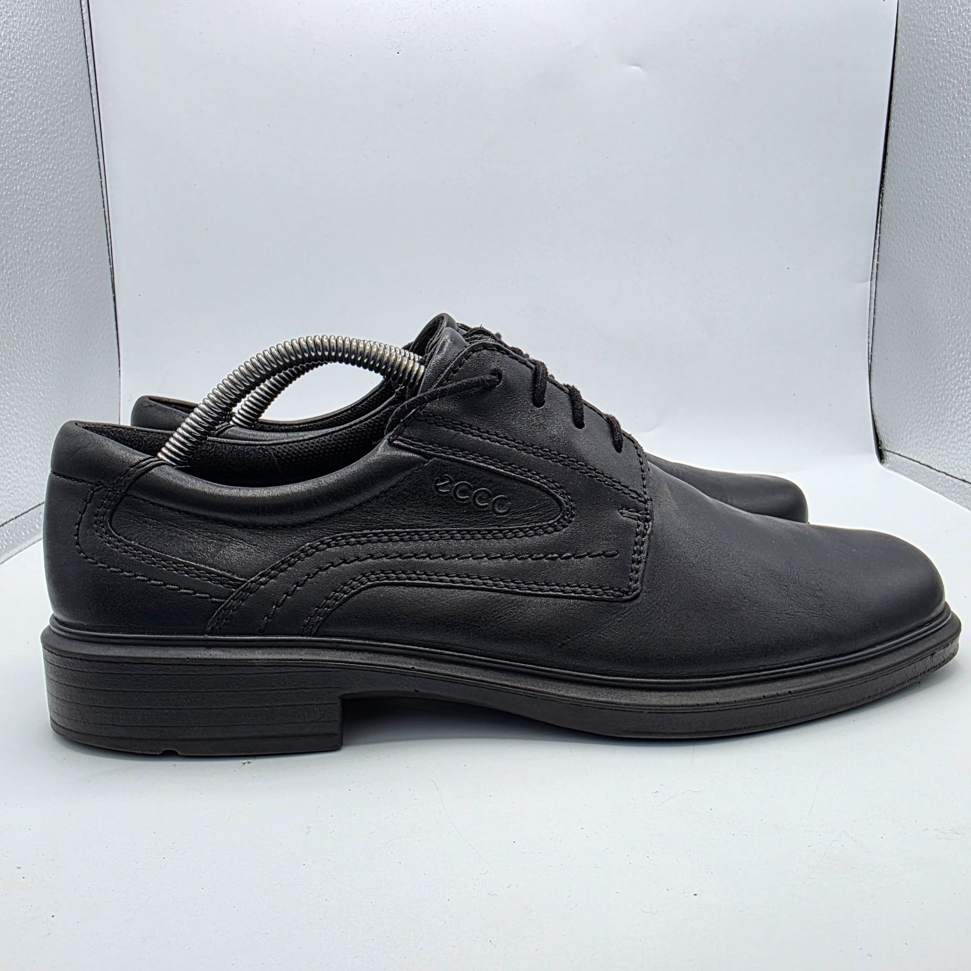 Ecco ECCO Helsinki Mens Size 9.5 Black Plain Toe Dress Shoes Oxfo Size US 9.5 / EU 42-43 - 12 Thumbnail