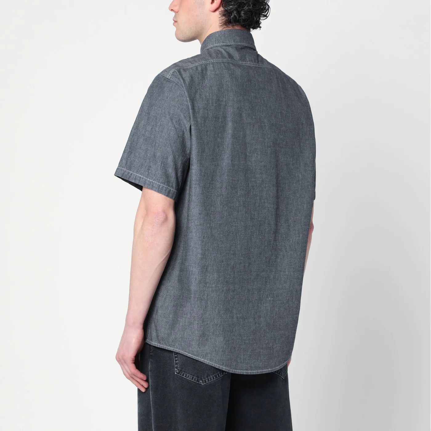 Maison Margiela o1d2blof0526 Cotton Shirt in Gray Size US S / EU 44-46 / 1 - 3 Thumbnail