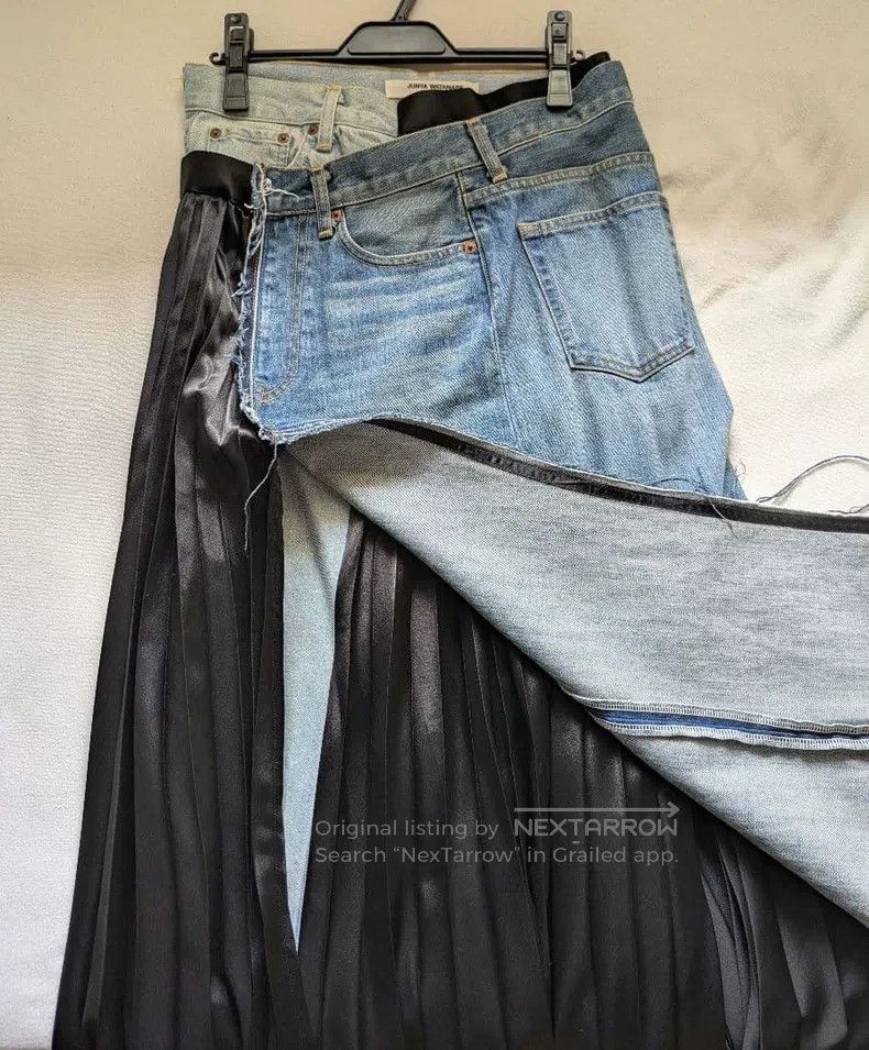 Junya Watanabe Junya Watanabe Size S Denim Satin Long Skirt Size 24" / US 00 / IT 34 - 5 Thumbnail