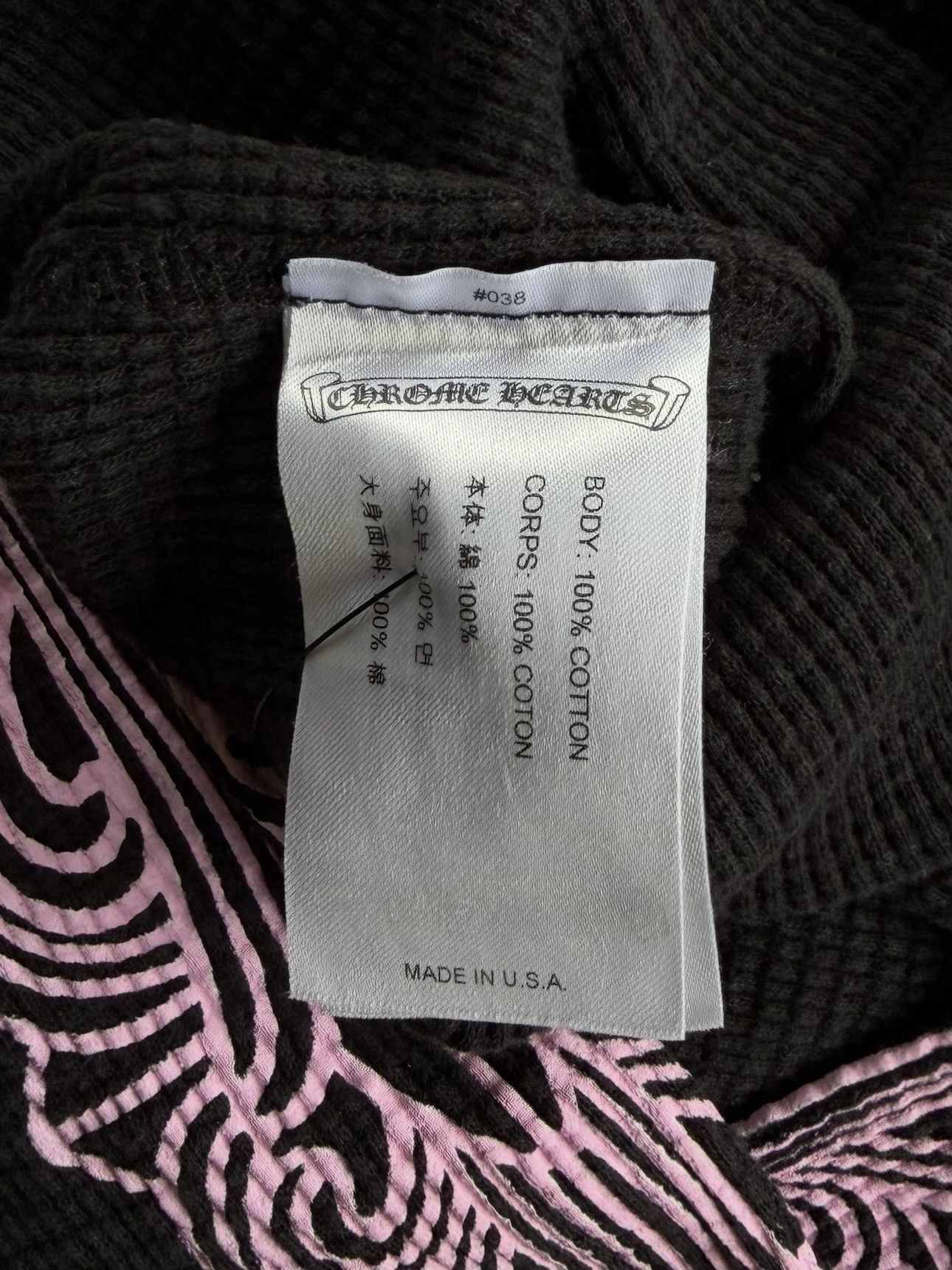 Chrome Hearts Chrome Hearts Matty Boy Black Pink Thermal Size US L / EU 52-54 / 3 - 7 Thumbnail