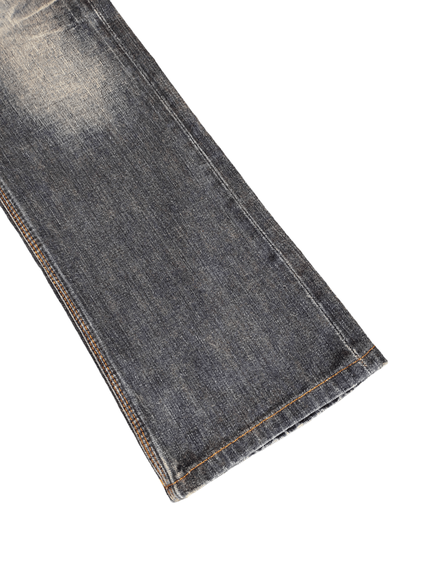 If Six Was Nine Flare Jeans Semantic Design Clawmark Faded Denim Bootcut Y2k Size US 32 / EU 48 - 8 Thumbnail