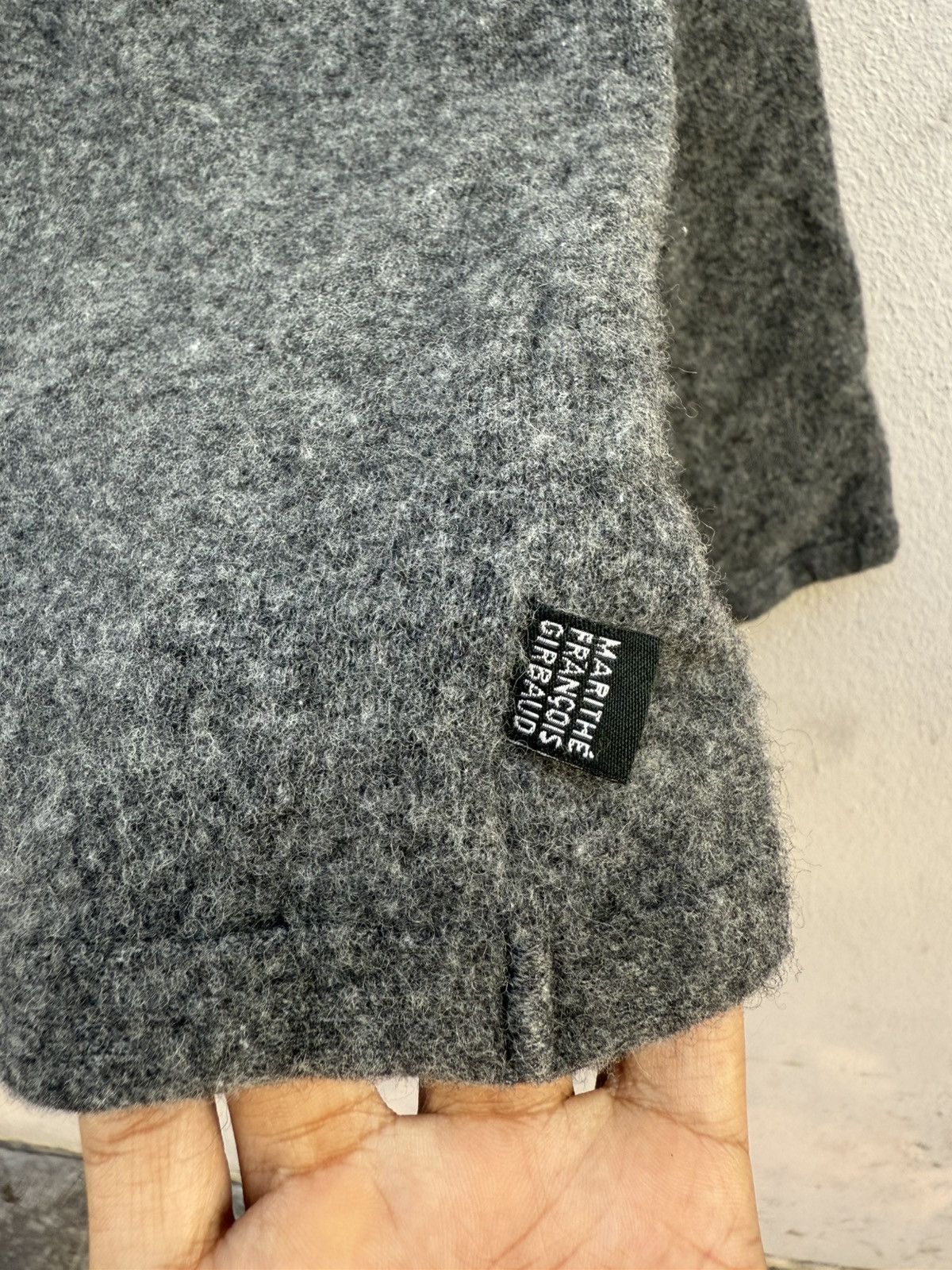 Marithe + Francois Girbaud MFG Short Mohair Wool Quilted Jumper Size L / US 10 / IT 46 - 3 Thumbnail
