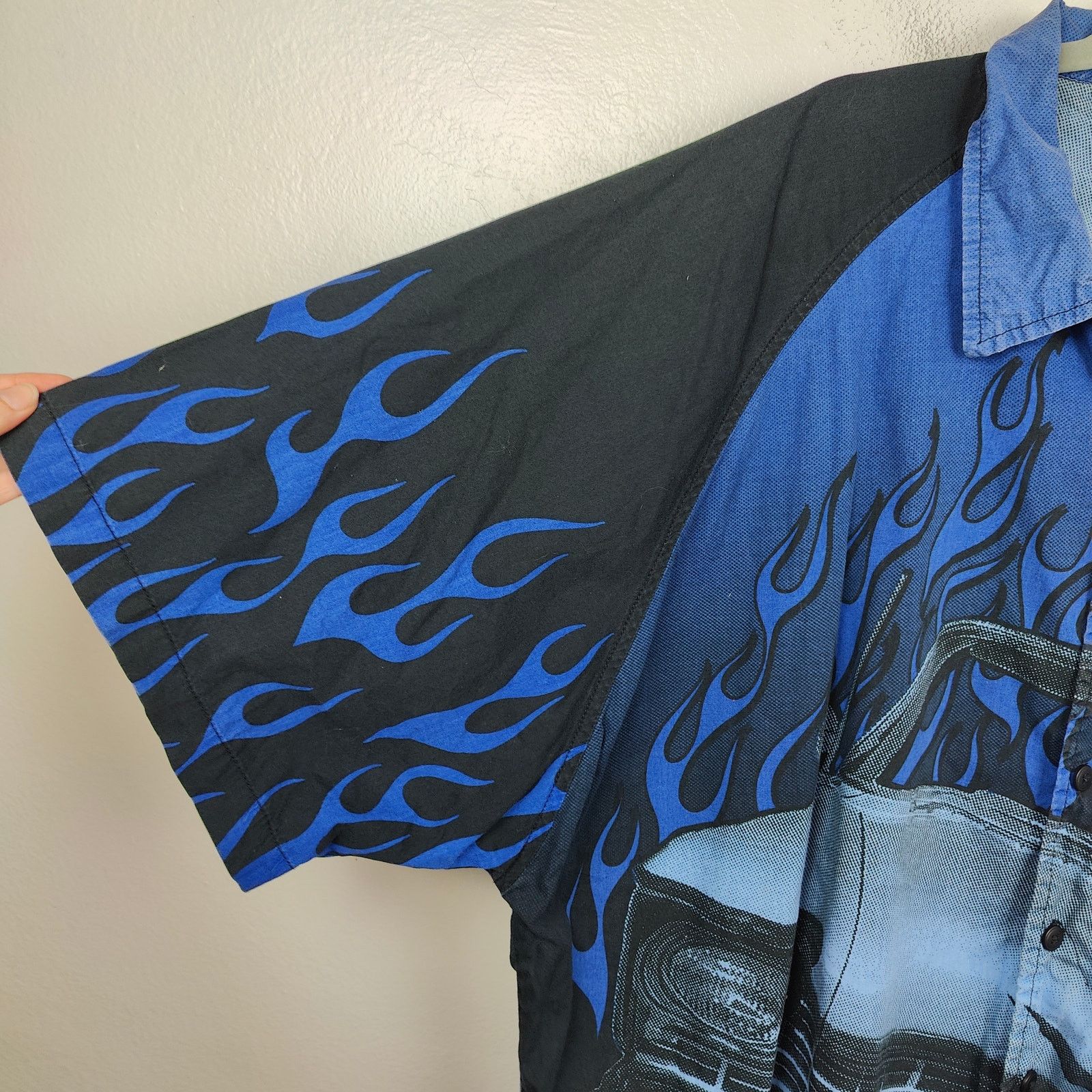 Other Vintage Y2K No Boundaries Button Up Shirt Mens XXL Blue Size US XXL / EU 58 / 5 - 2 Thumbnail