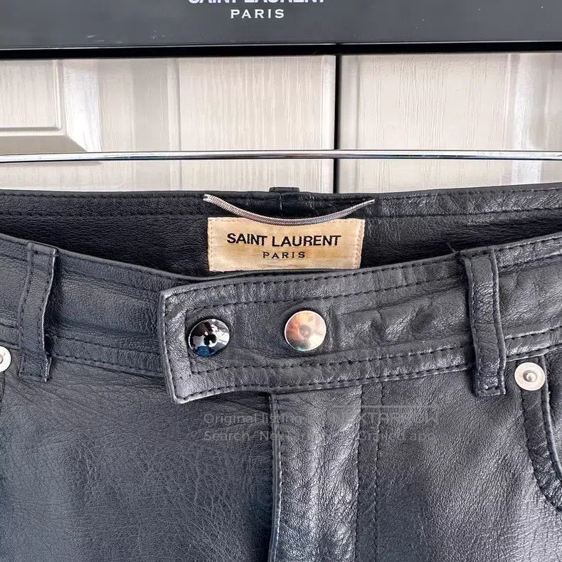 Saint Laurent Paris Saint Laurent Paris Zipper Leather Pants Size US 32 / EU 48 - 6 Thumbnail