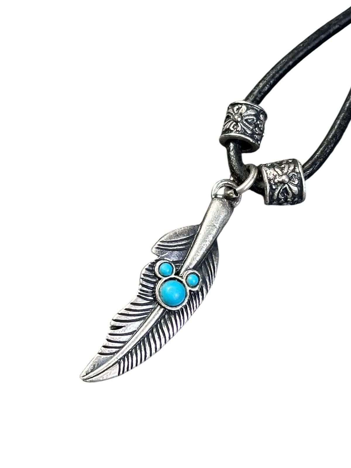 Disney DISNEY TURQUOISE STERLING SILVER FEATHER PHONE/KEY CHAIN Size ONE SIZE - 4 Thumbnail