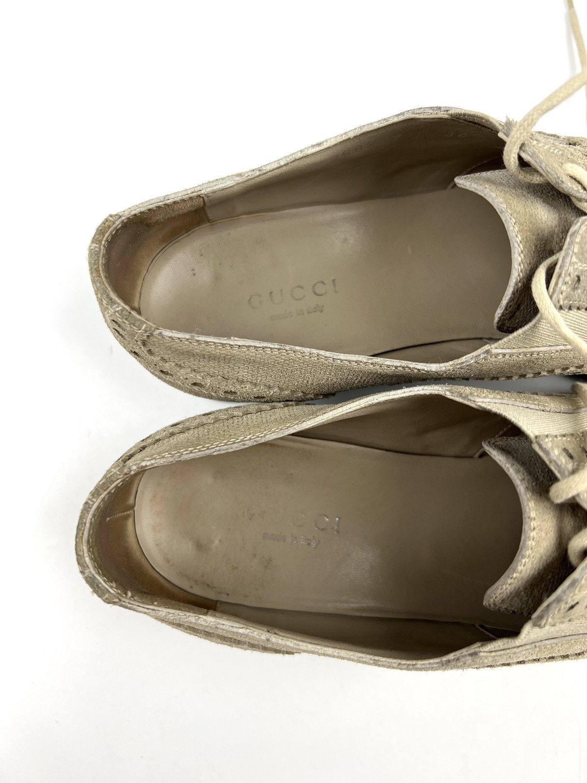Gucci GUCCI Oxford Suede Shoes Beige Wmn’s Made in Italy Size US 6 / IT 36 - 14 Thumbnail