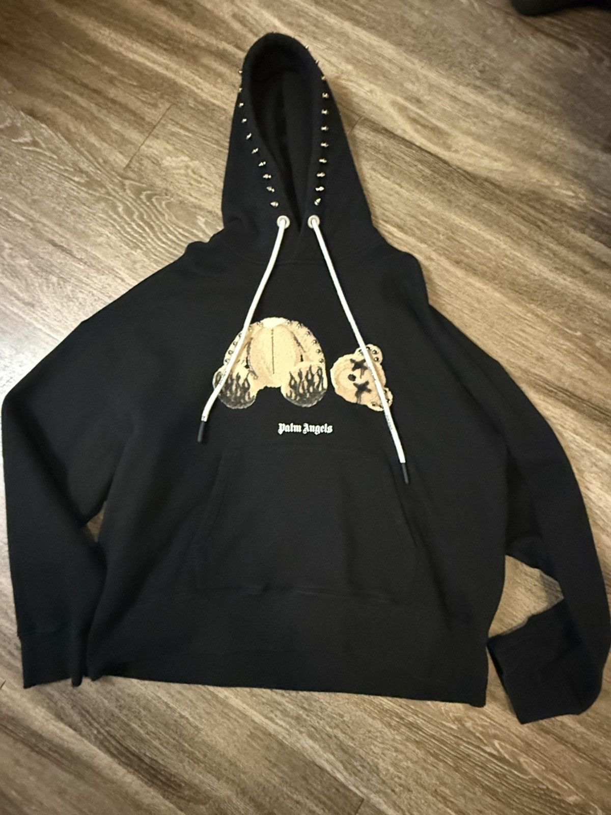 Palm Angels Palm Angels teddy bear hoodie with studs Size US L / EU 52-54 / 3 - 1 Thumbnail