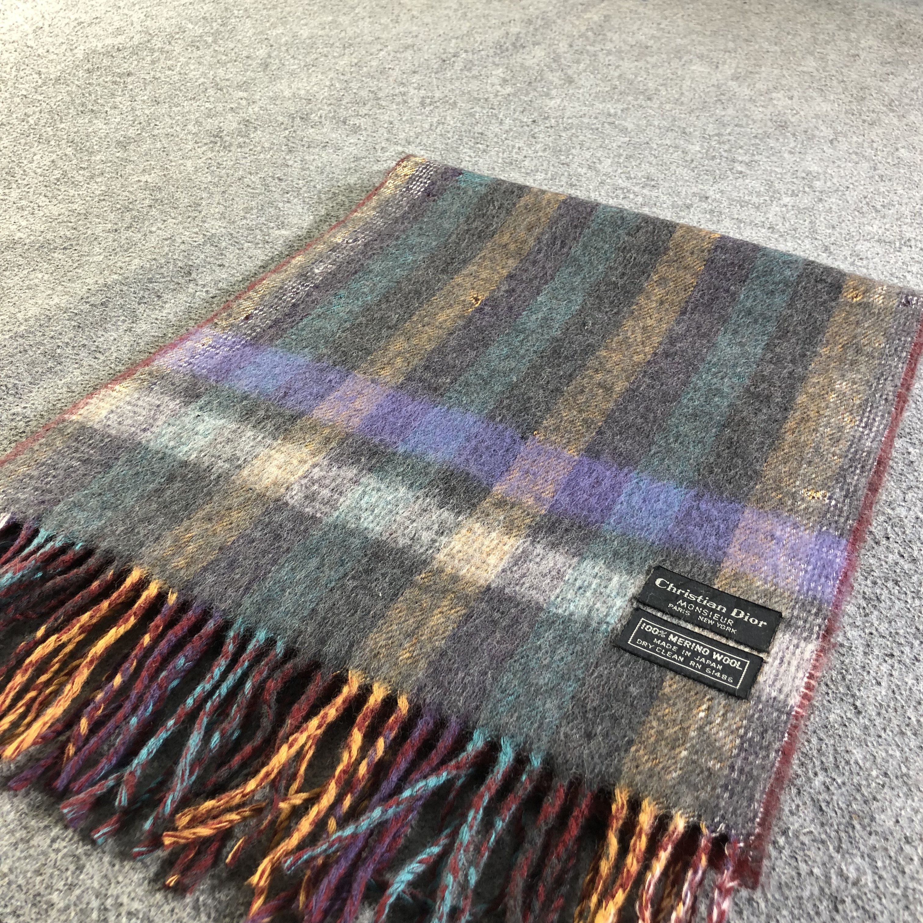 Christian Dior Monsieur Christian Dior Wool Scarf Muffler Neckwear V2531 Size ONE SIZE - 2 Thumbnail