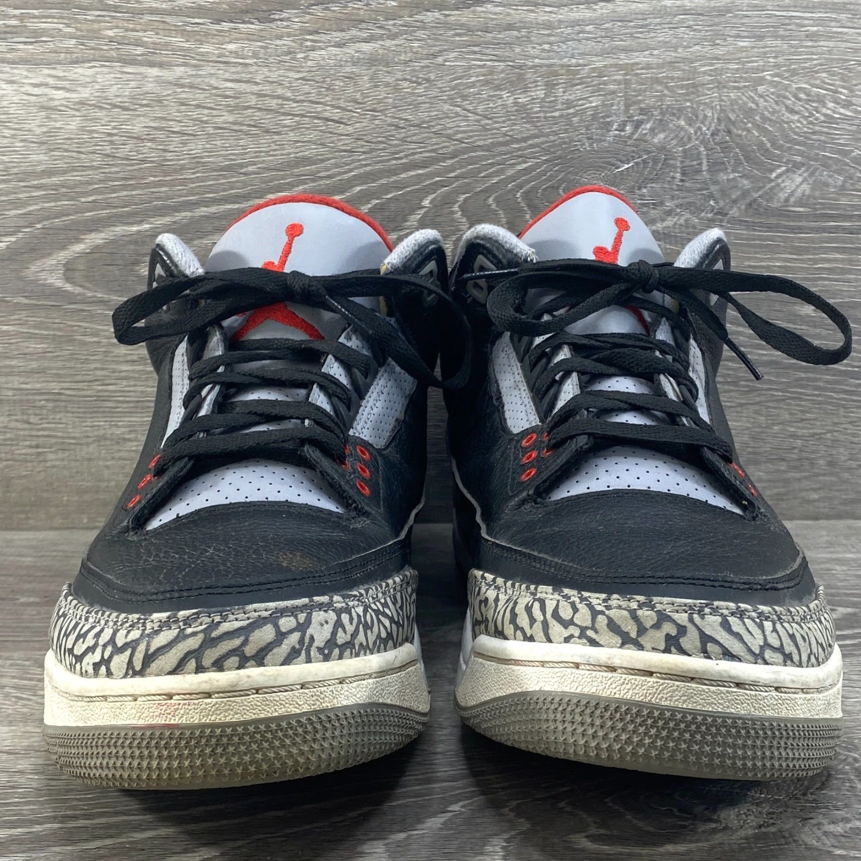 Nike Nike Air Jordan 3 Retro OG Black Cement 2017 Mens 13 854262-001 Black Red White Nike Air Jordan Sneaker Basketball Casual Retro Shoes Size US 12 / EU 45 - 4 Thumbnail