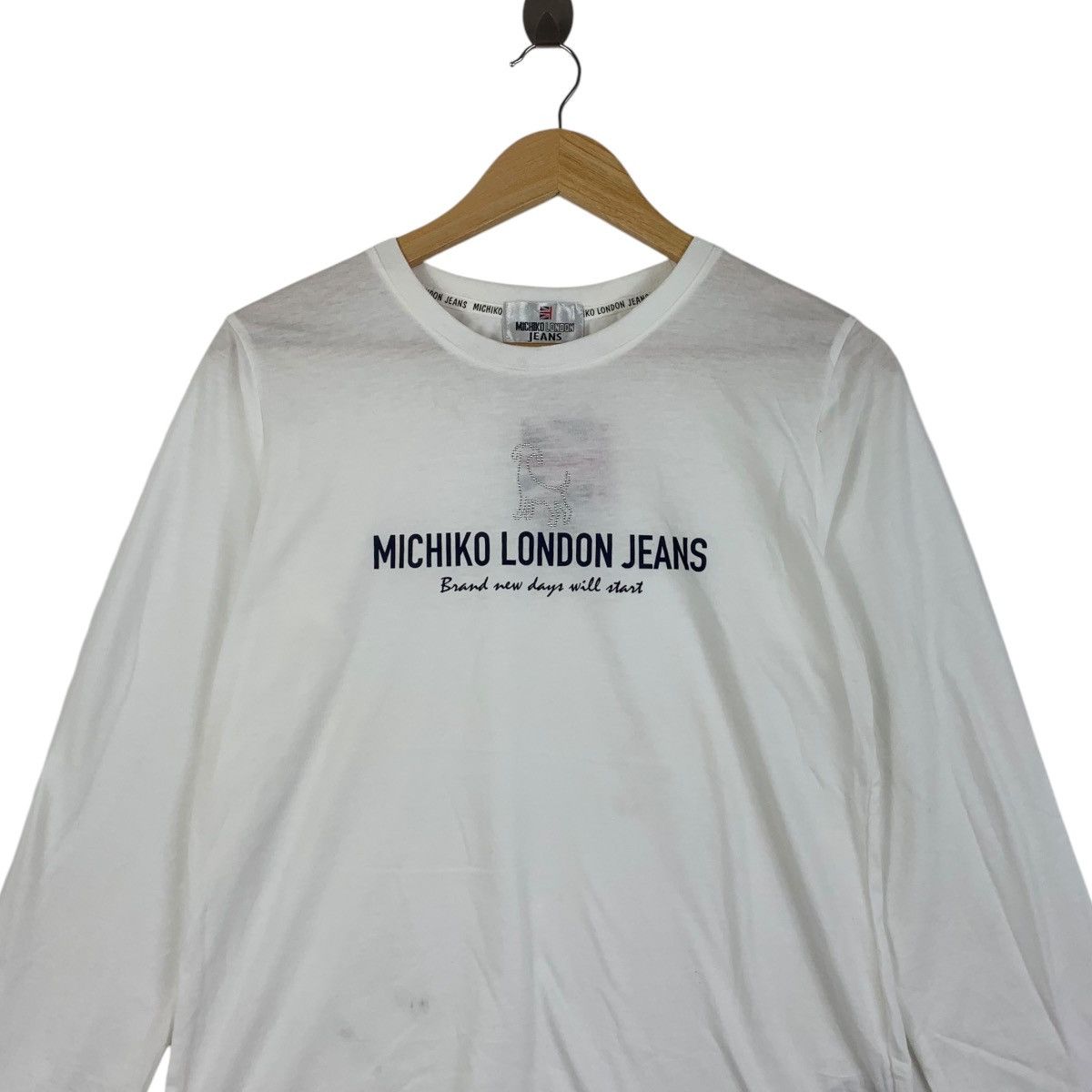 Michiko Koshino London Vintage MICHIKO LONDON JEANS Koshino Tee Shirt Top Size L / US 10 / IT 46 - 2 Thumbnail