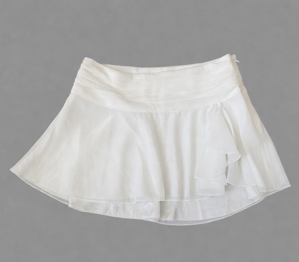 Guizio GUIZIO Chiffon Slit Mini Low Rise Skirt Size 24" / US 00 / IT 34 - 1 Thumbnail