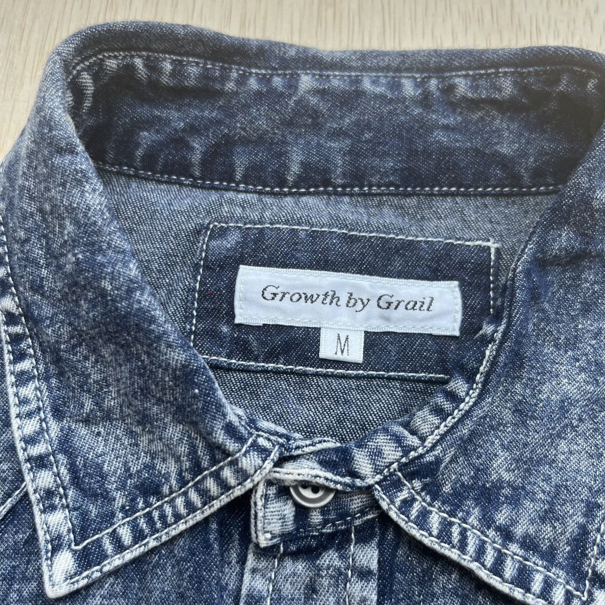 Japanese Brand GROWTH BY GRAIL DENIM WESTERN SHIRT Size M / US 6-8 / IT 42-44 - 3 Thumbnail