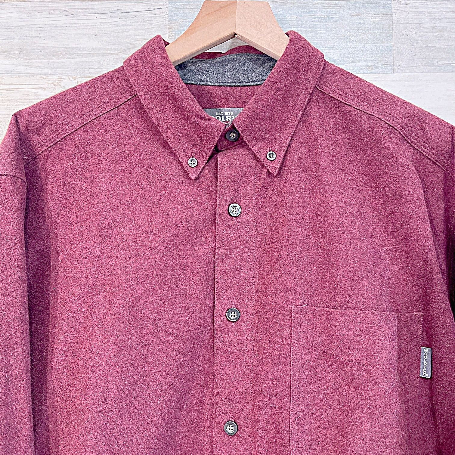 Woolrich Woolen Mills Woolrich Flannel Chamois Cloth Shirt Ruby Red Mens XL Size US XL / EU 56 / 4 - 2 Thumbnail