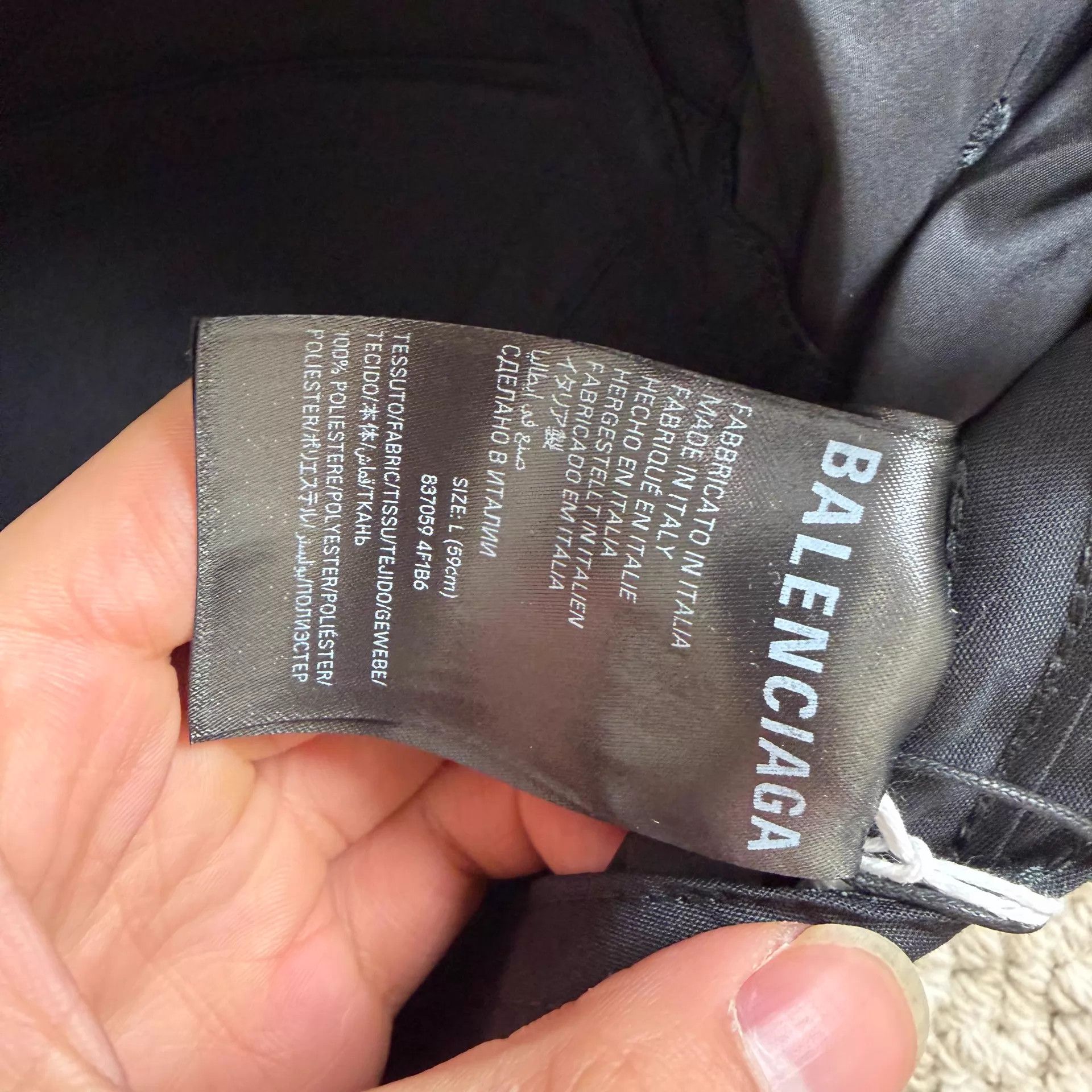 Balenciaga Balenciaga unisex polyester visor cap black L Size ONE SIZE - 6 Thumbnail
