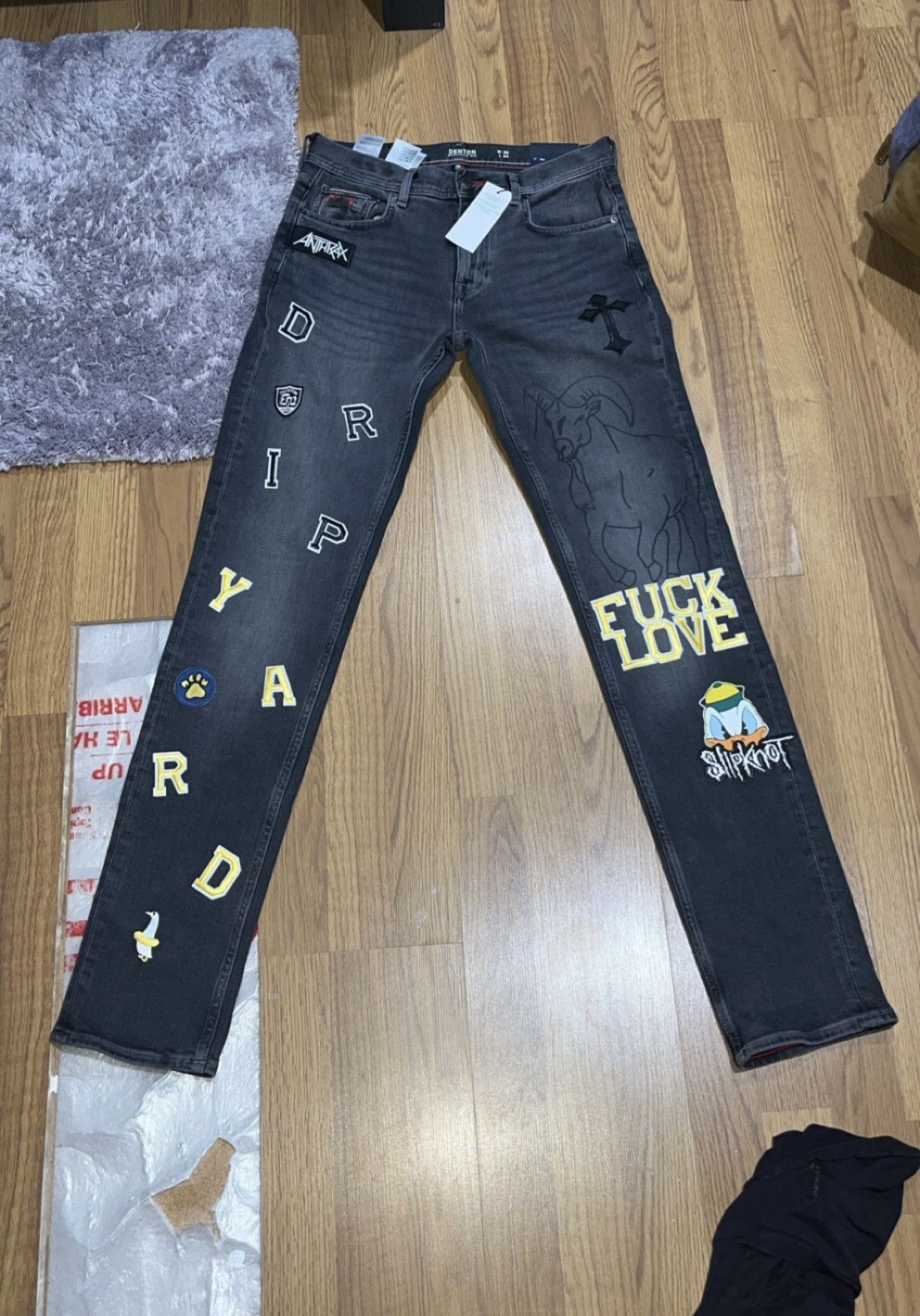 Handmade HANDMADE 1of1 Desigend jeans Size US 30 / EU 46 - 1 Thumbnail