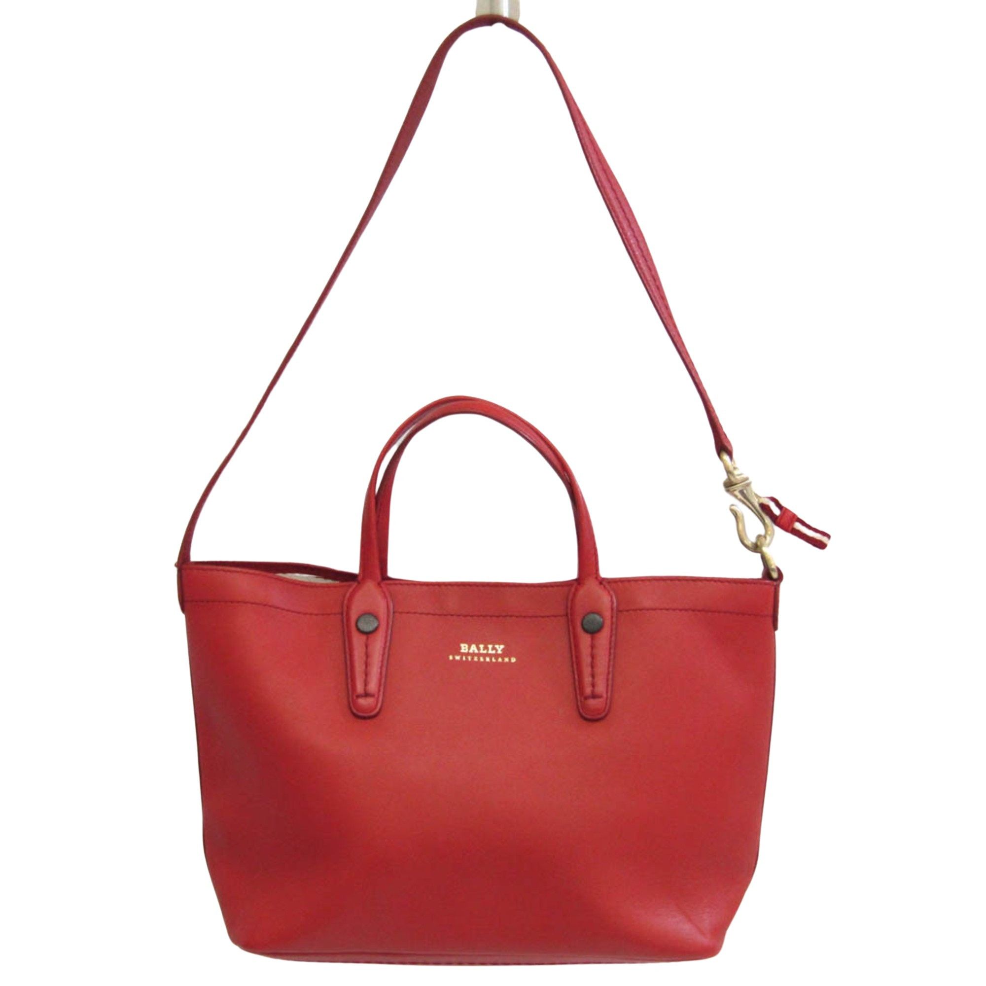 Bally Red Leather Handbag (Pre-Owned) Size ONE SIZE - 1 Thumbnail