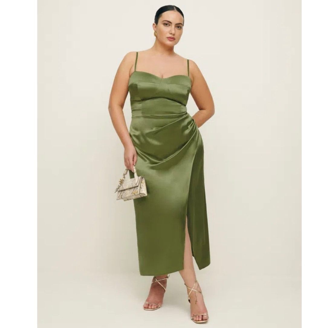 marguerite silk dress reformation Marguerite Silk dress by Reformation , Endive is the